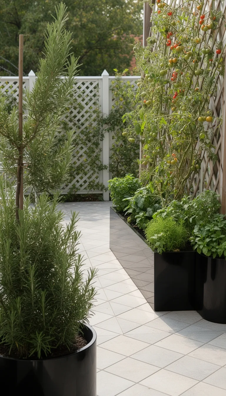 angled patio maximizes space
