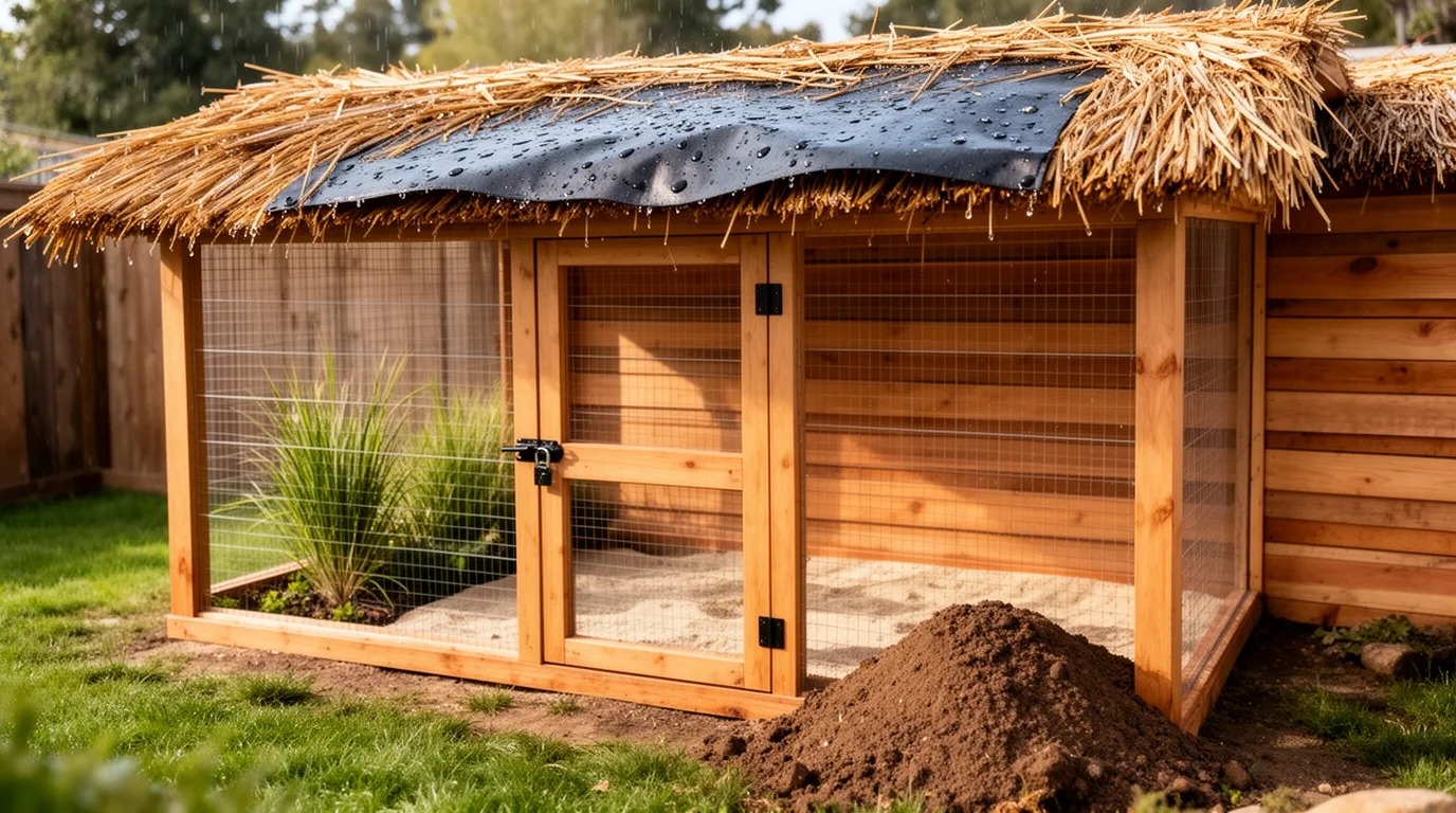 camouflaged ventilated predator proof shelter