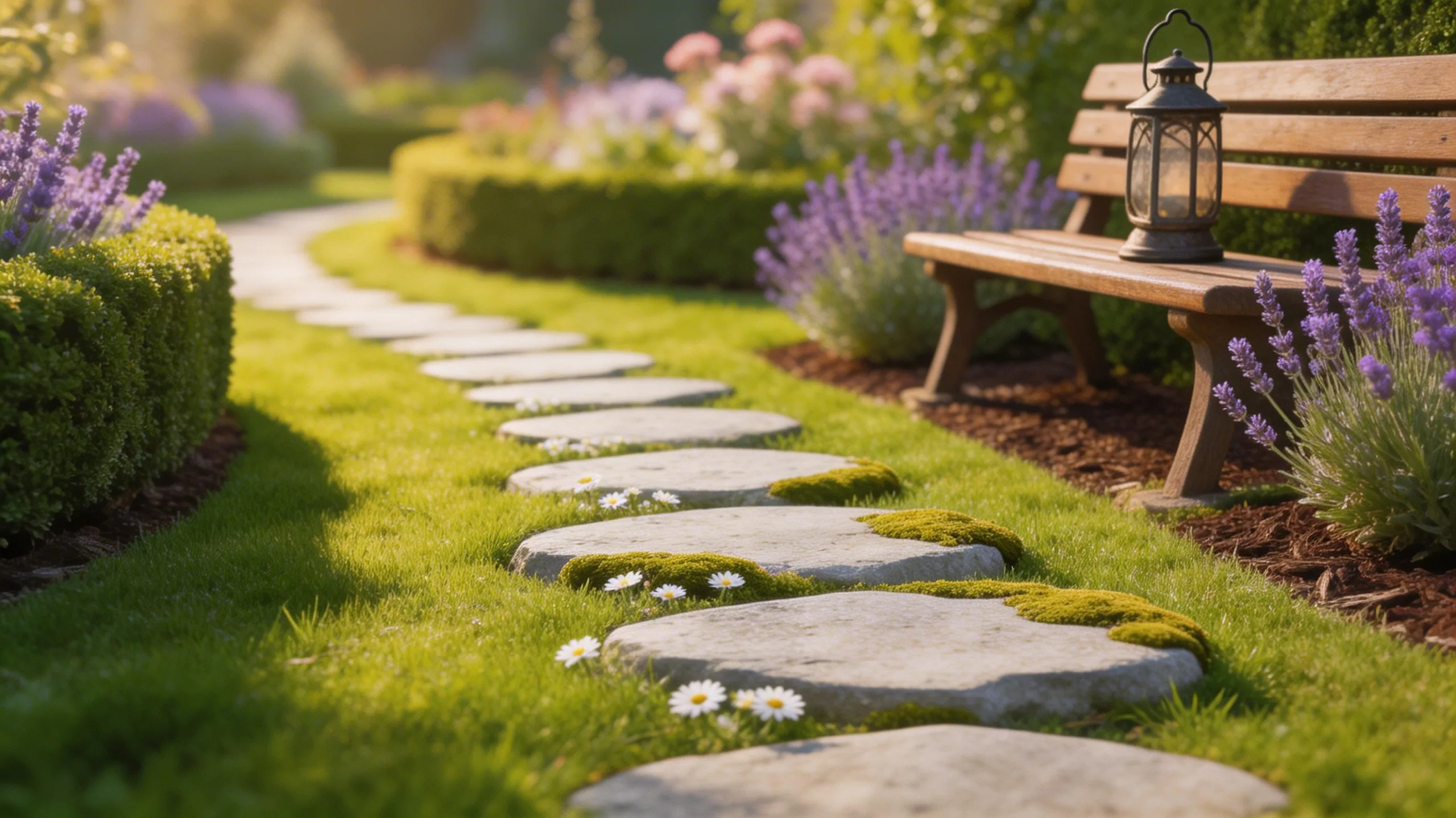 charming stepping stones pathway