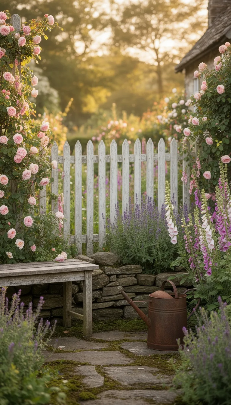 classic picket stone borders
