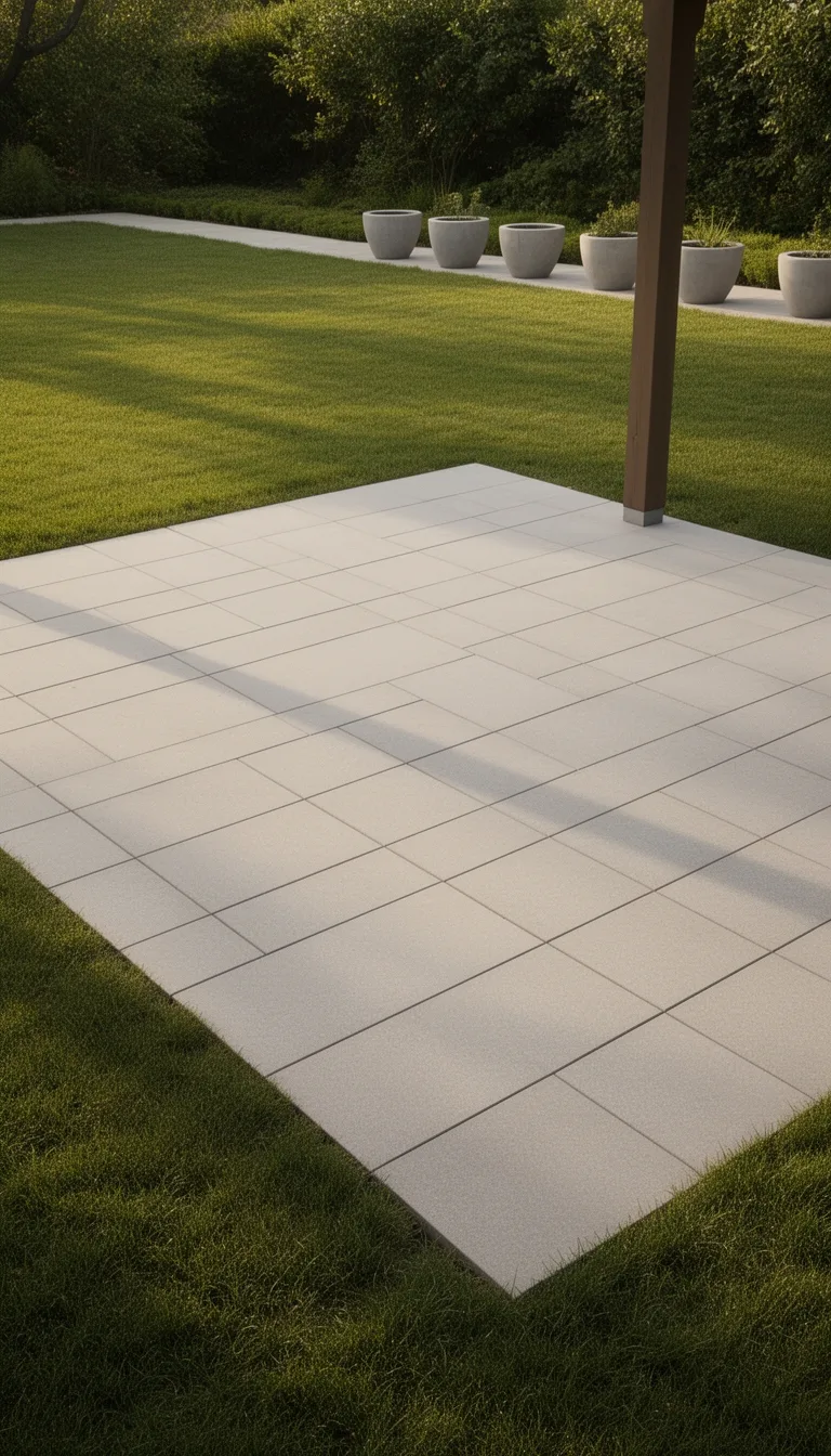 clean geometric paver grid