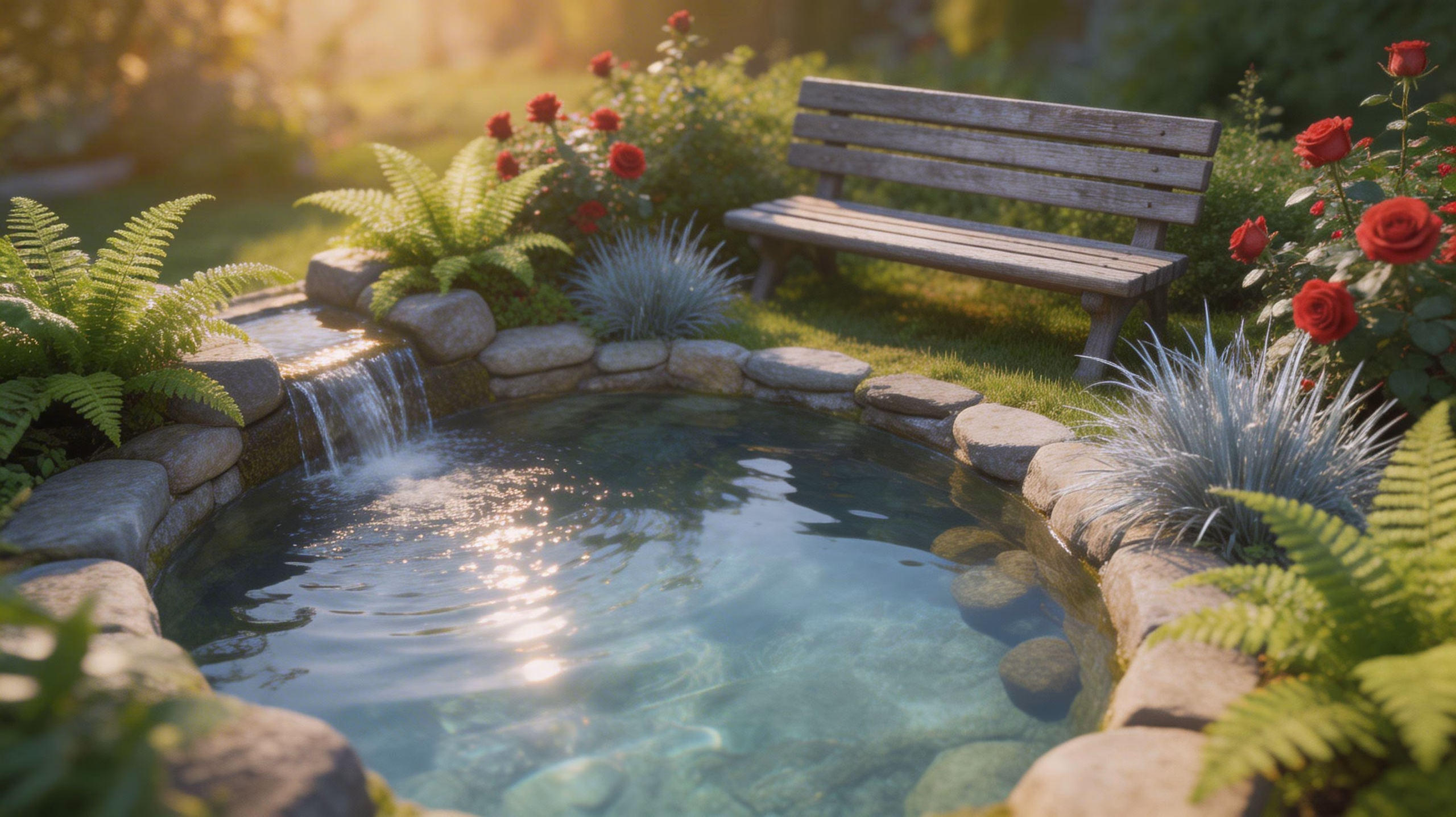 compact fountain visible maintained