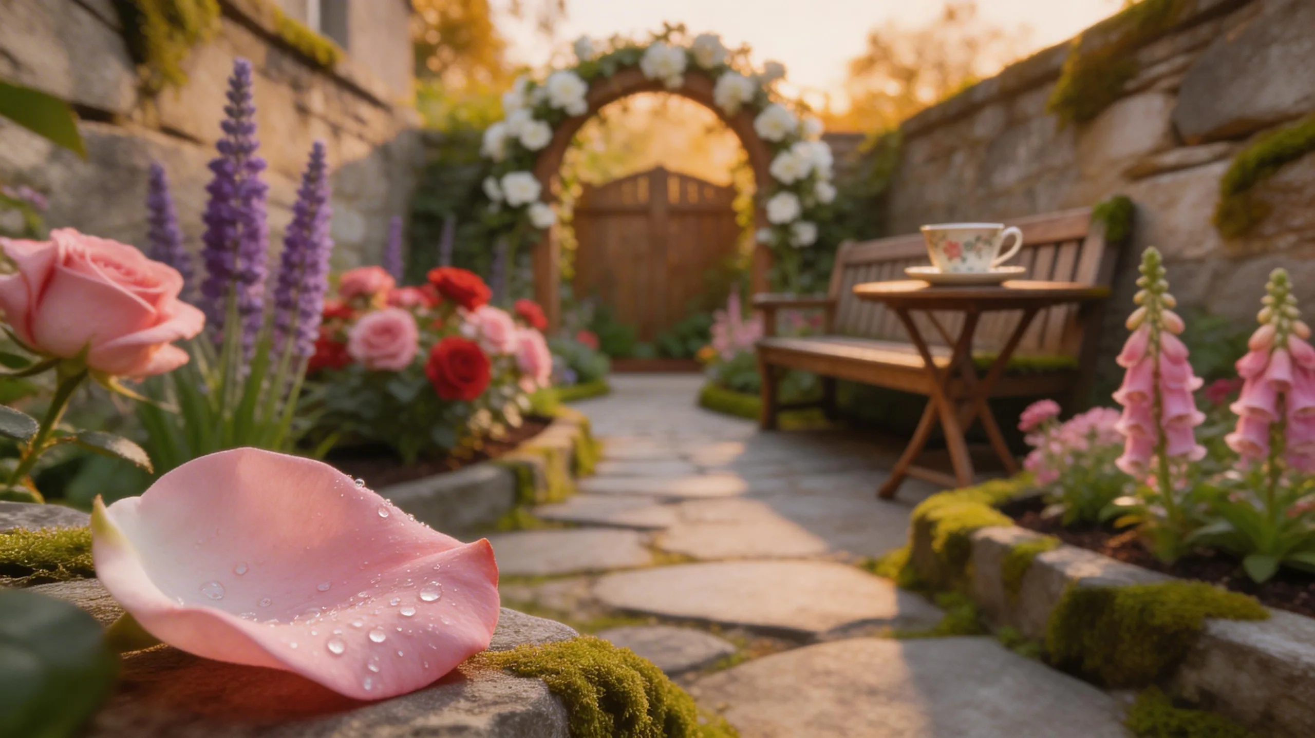 compact layered cottage garden
