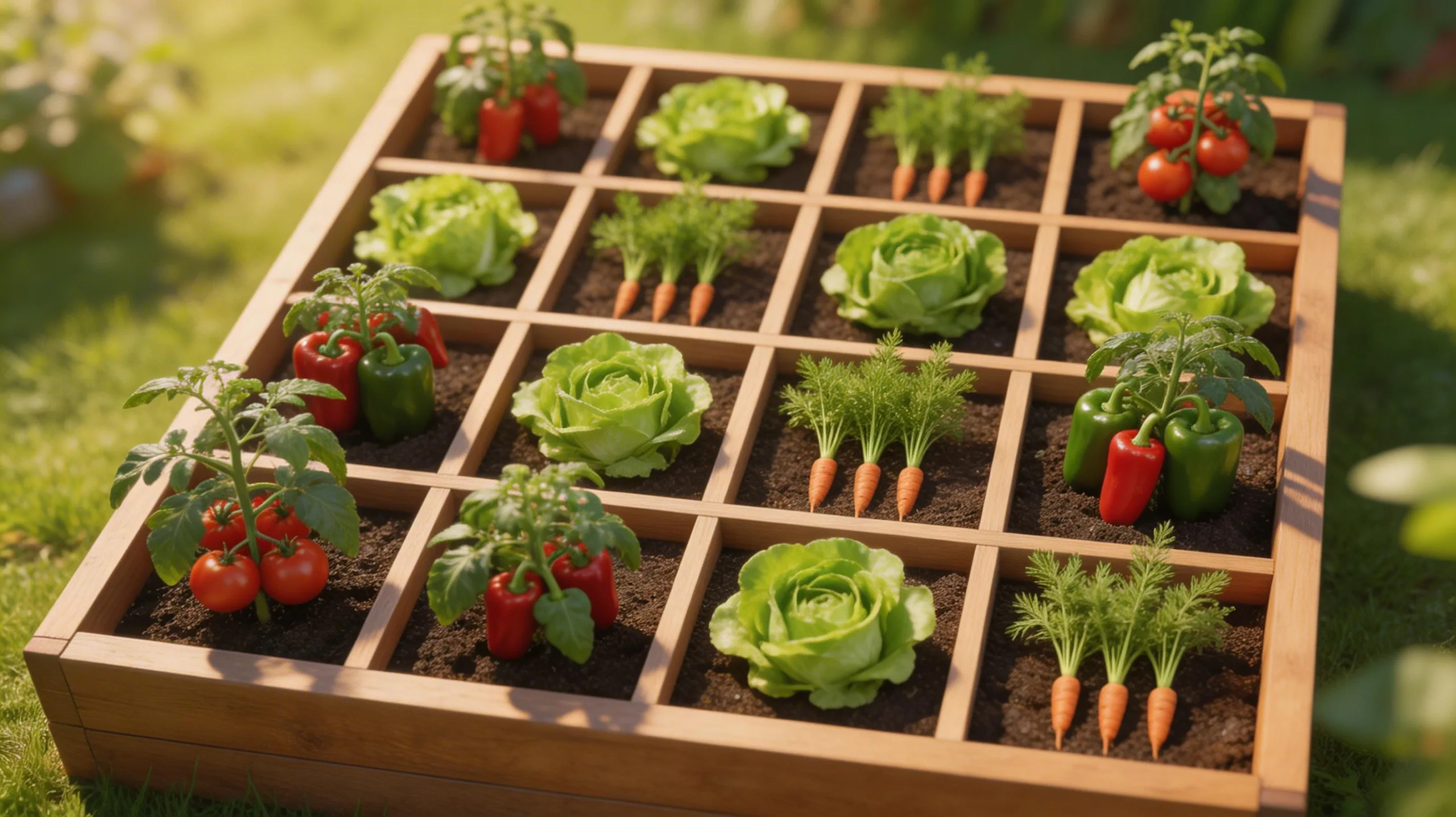 compact raised bed grid