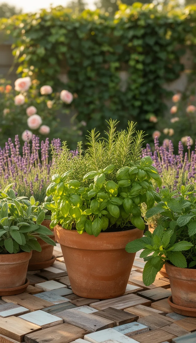 container herb garden details