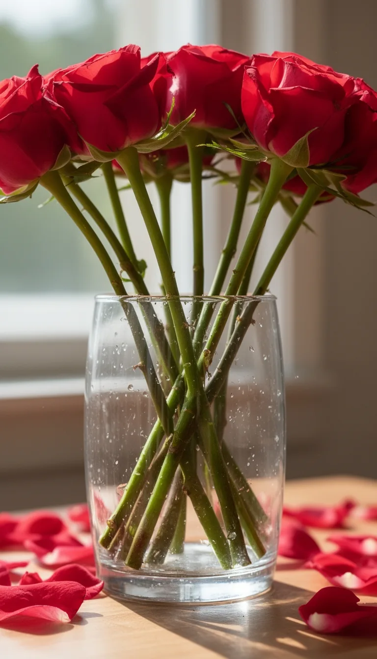 cut stems at 45