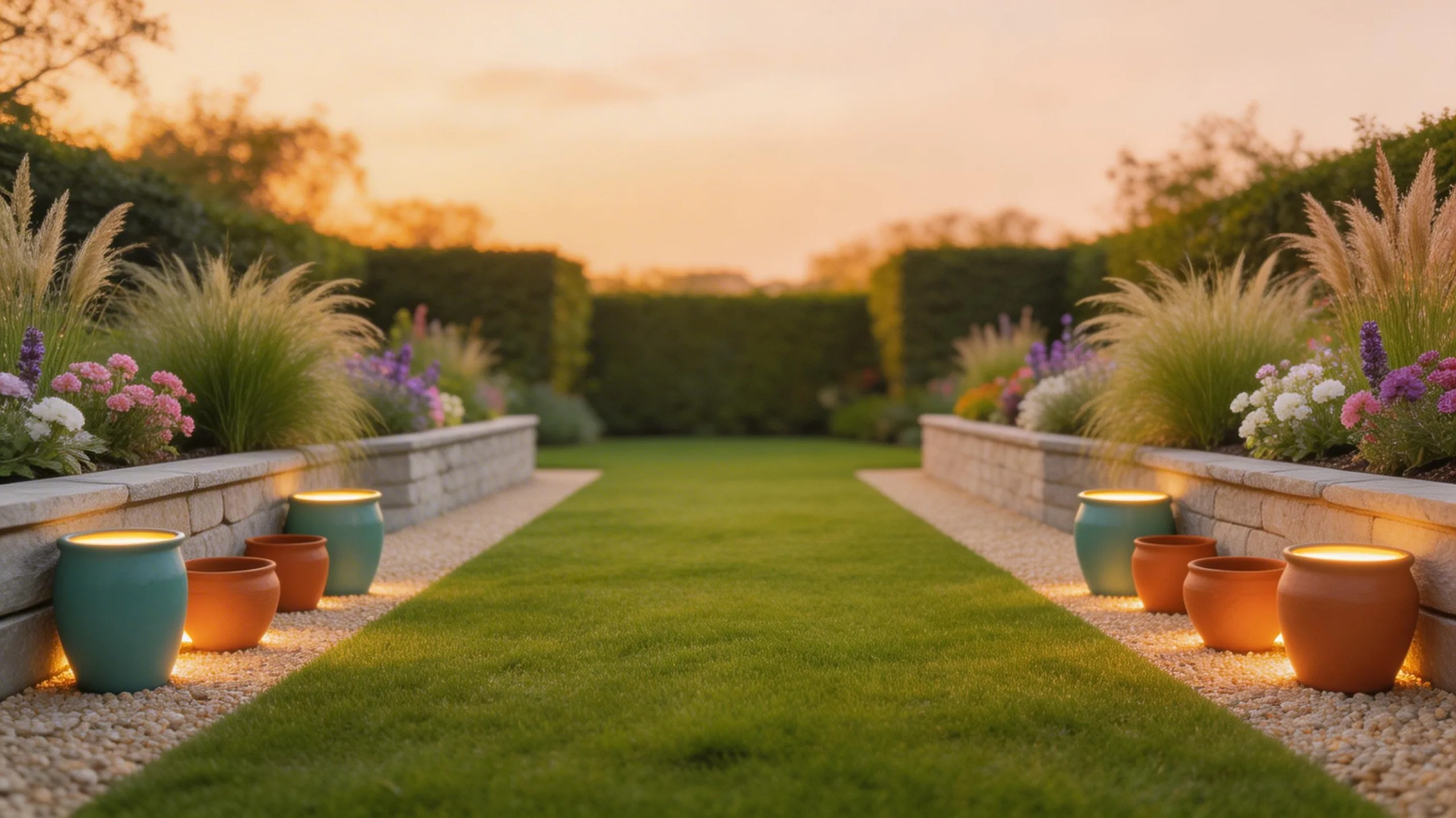 decorative pots and lighting