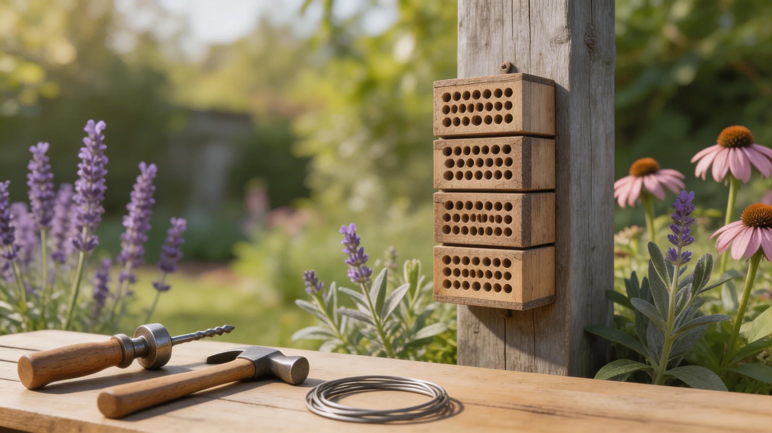 diy solitary bee hotel