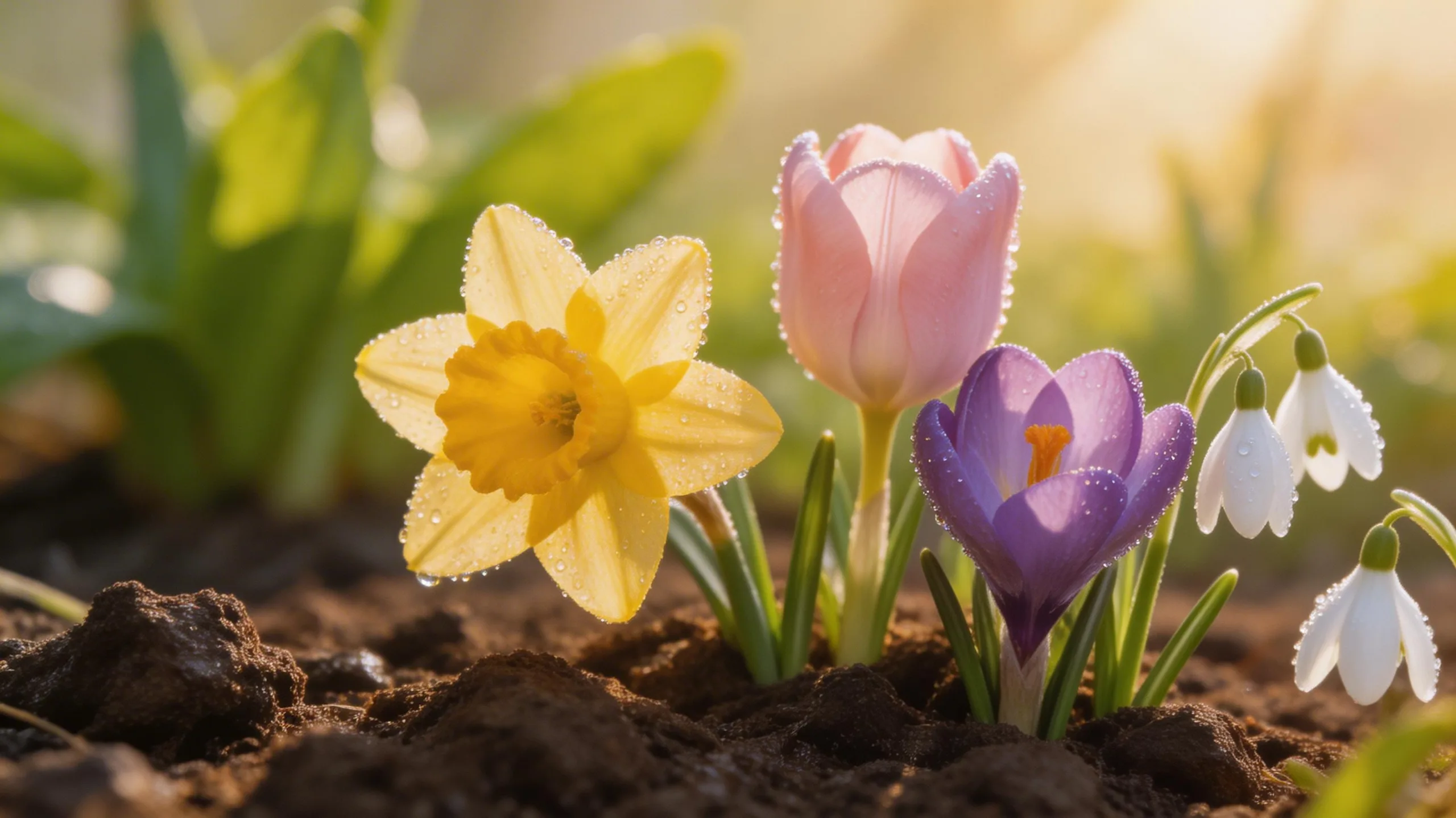 early blooming spring garden bulbs