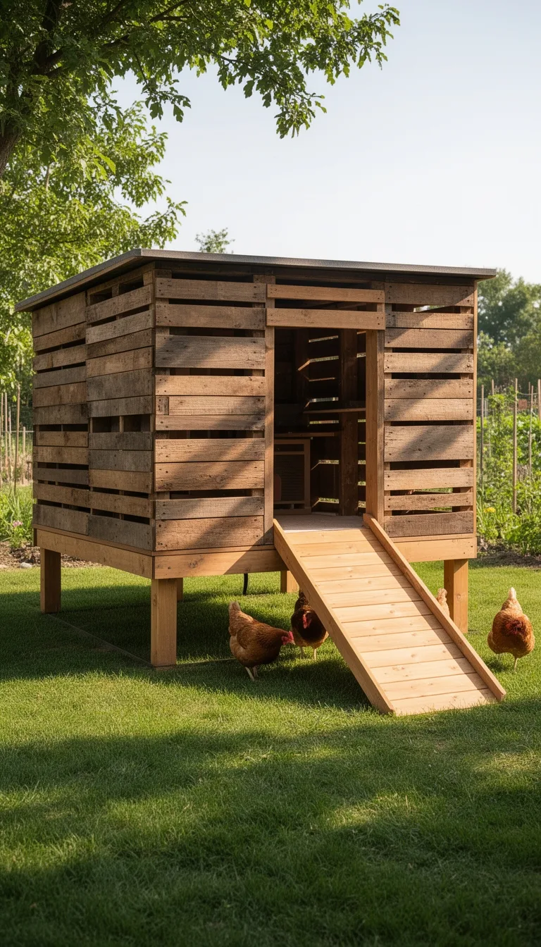 elevated secure pallet coop