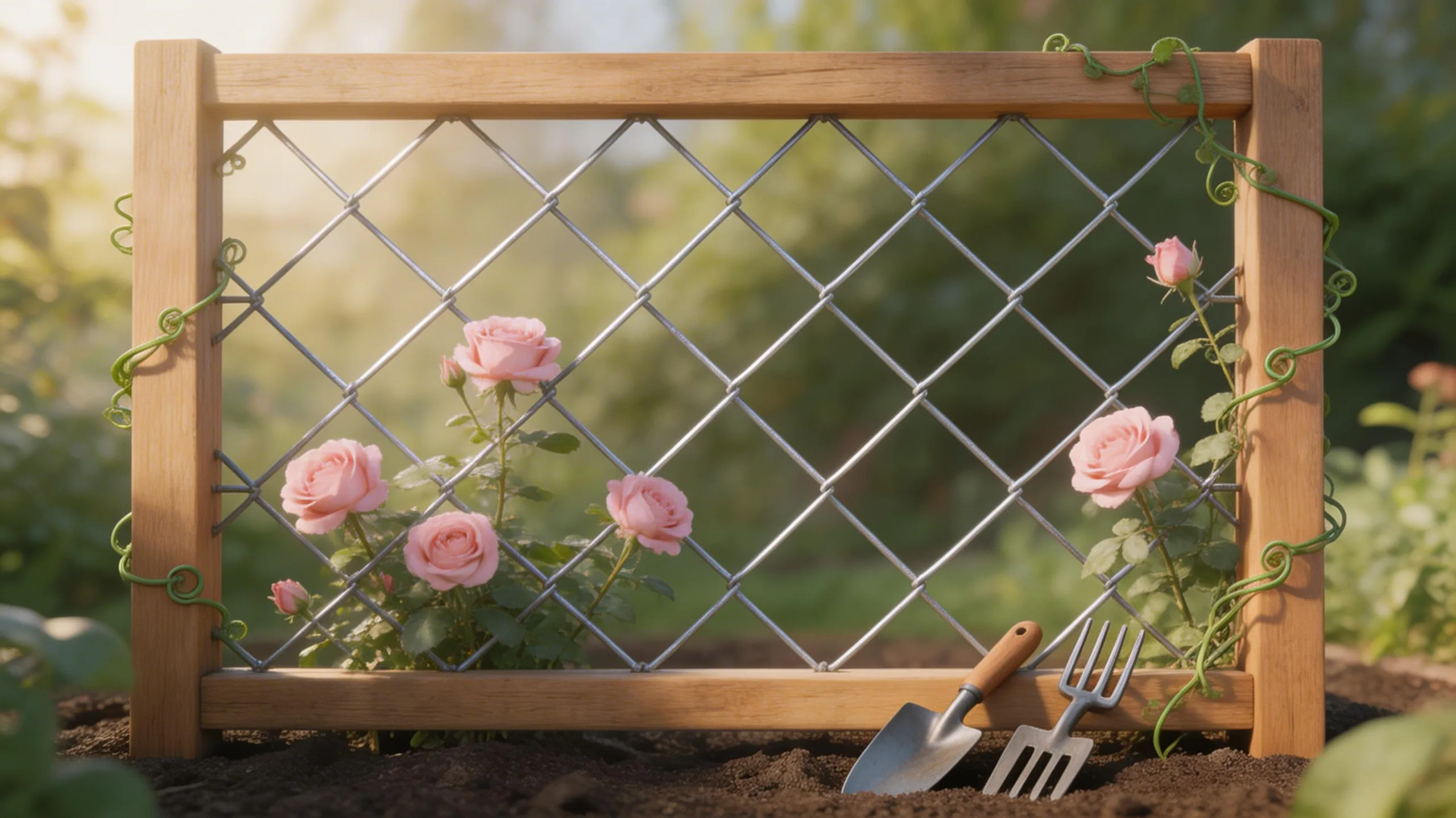 galvanized wire grid trellis