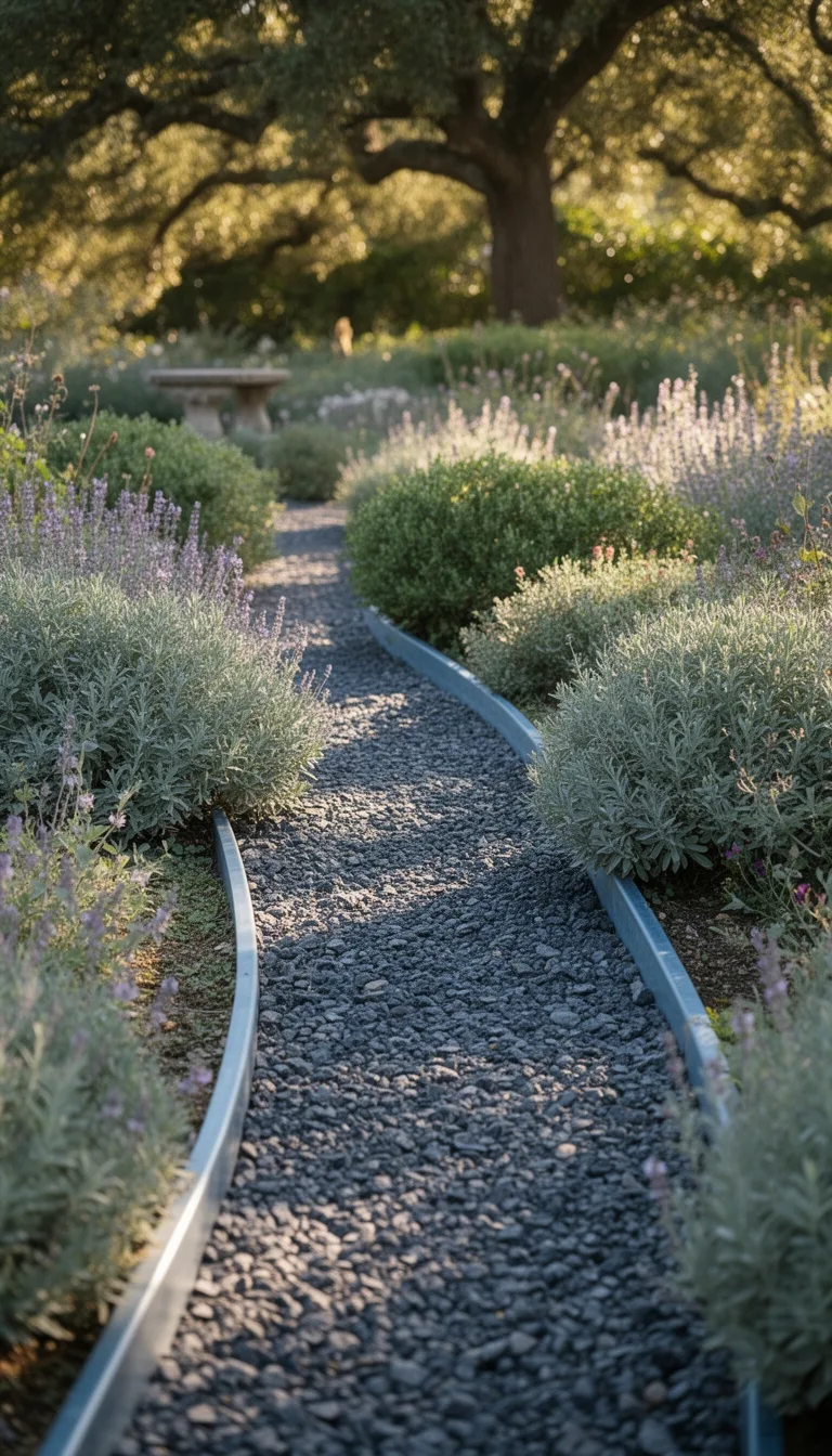 gravel walkway with edge restraints