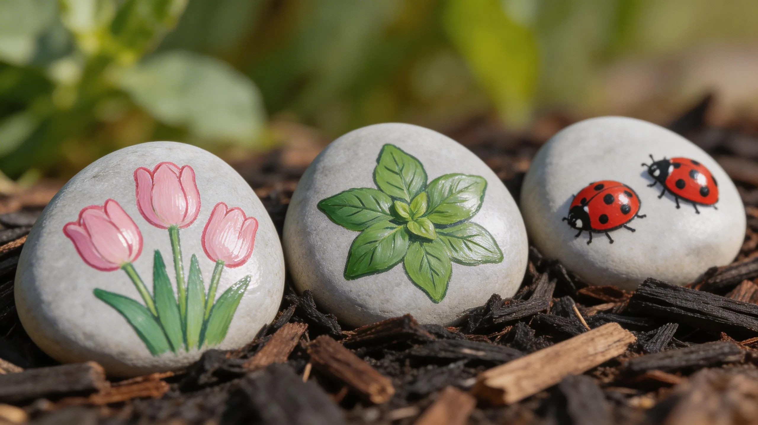 hand painted weatherproof garden markers