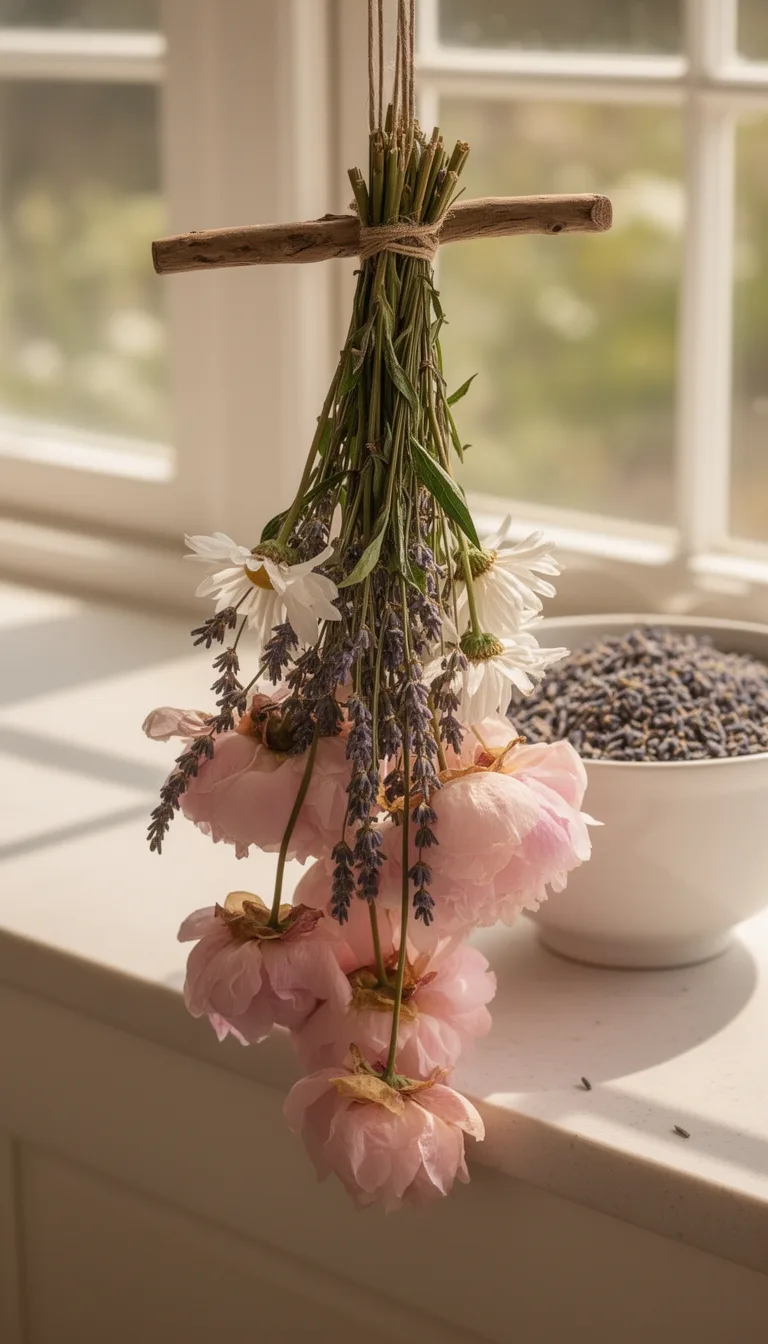 hang blooms upside down to dry