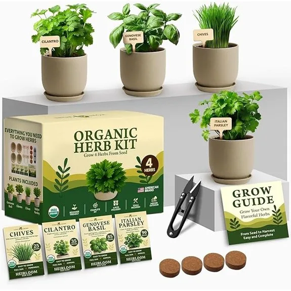 homegrown indoor organic herb garden
