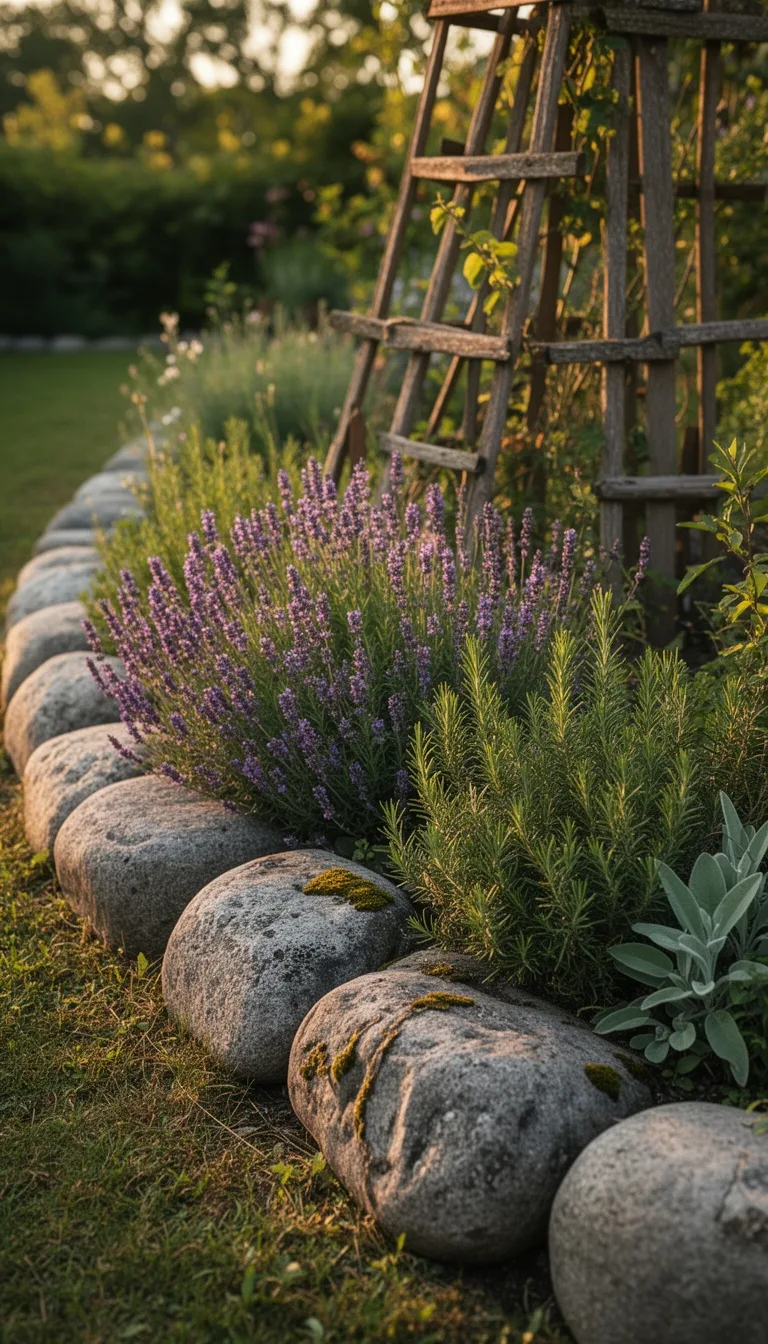 install natural stone edging