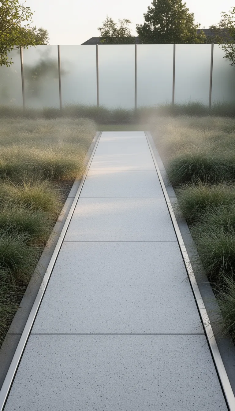 large format concrete paver pathway