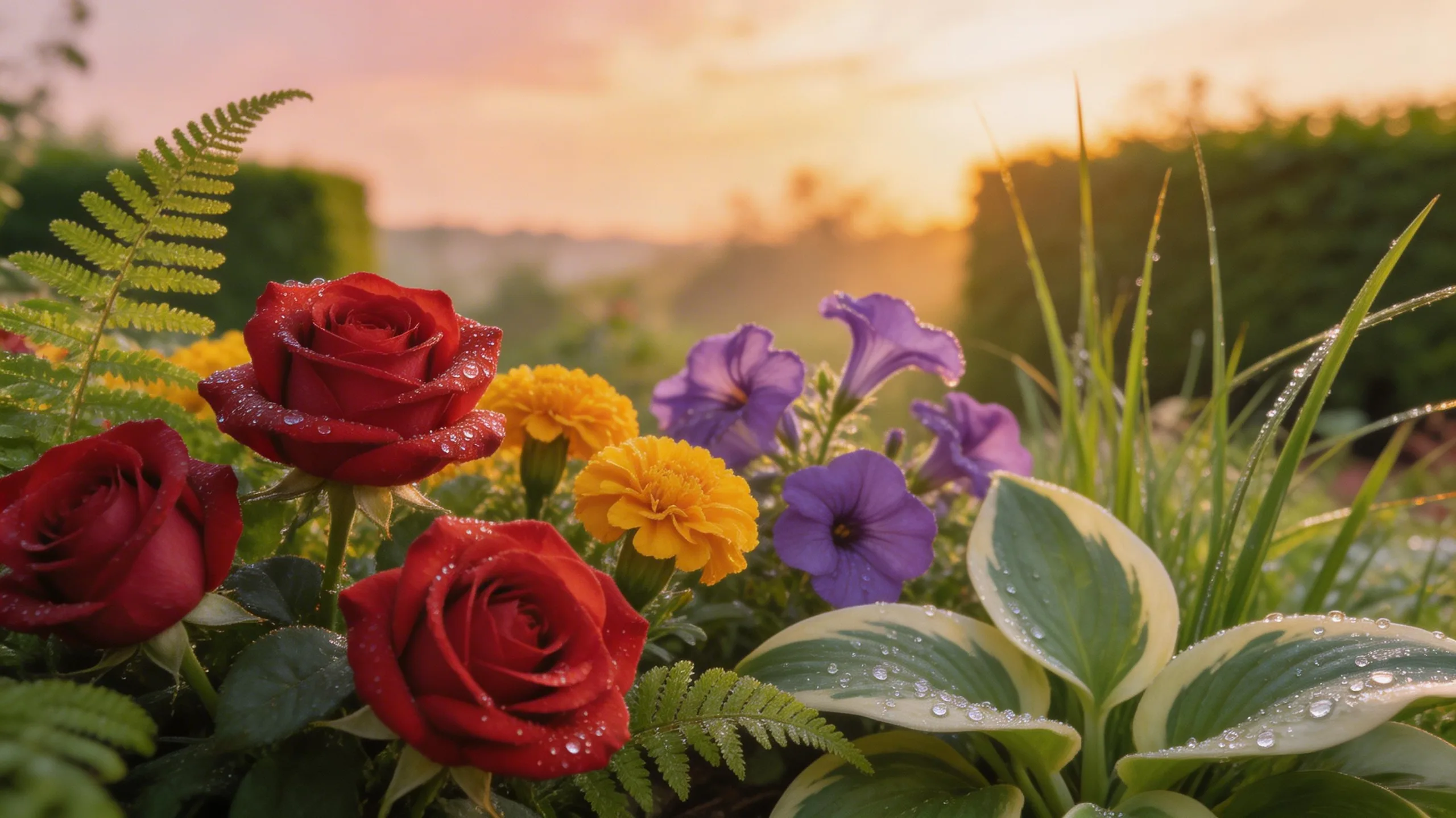 layer foliage textures with blooms