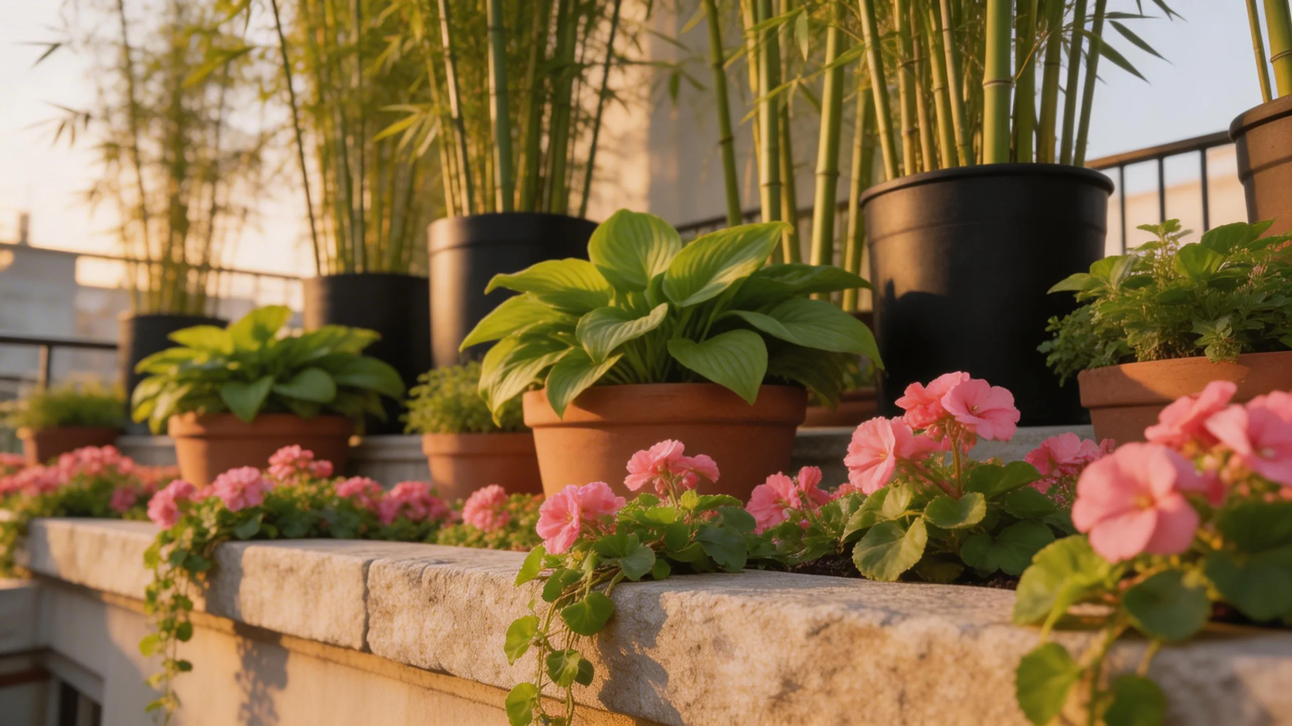 layer plants by height