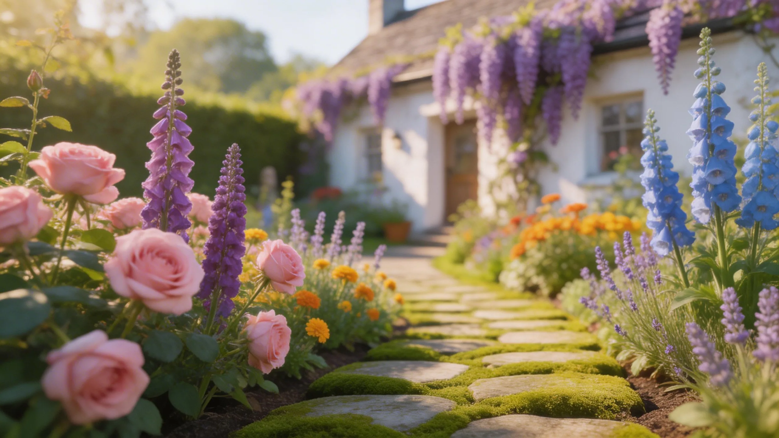 layered cottage border drifts