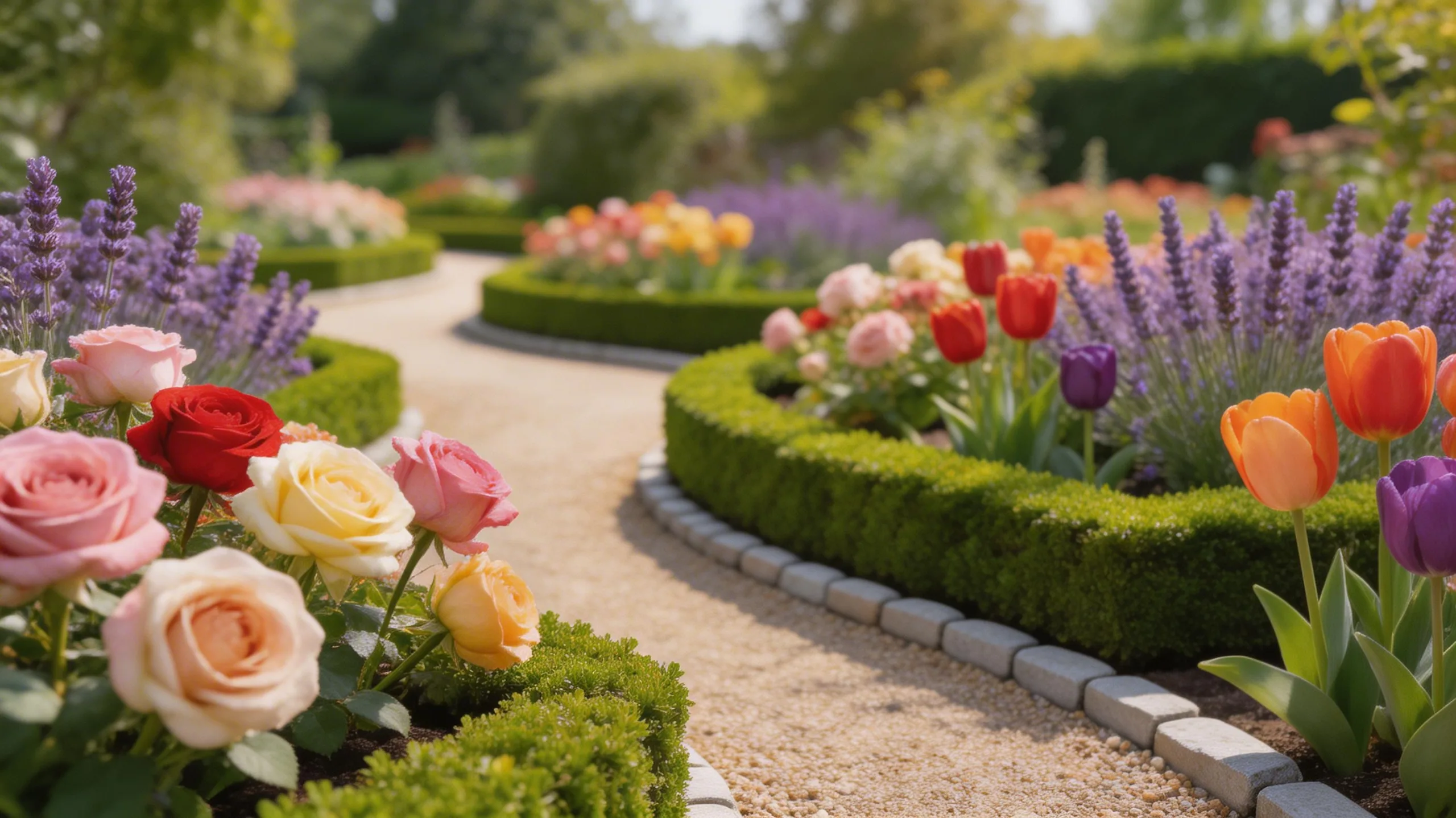 layered shrubs with edging
