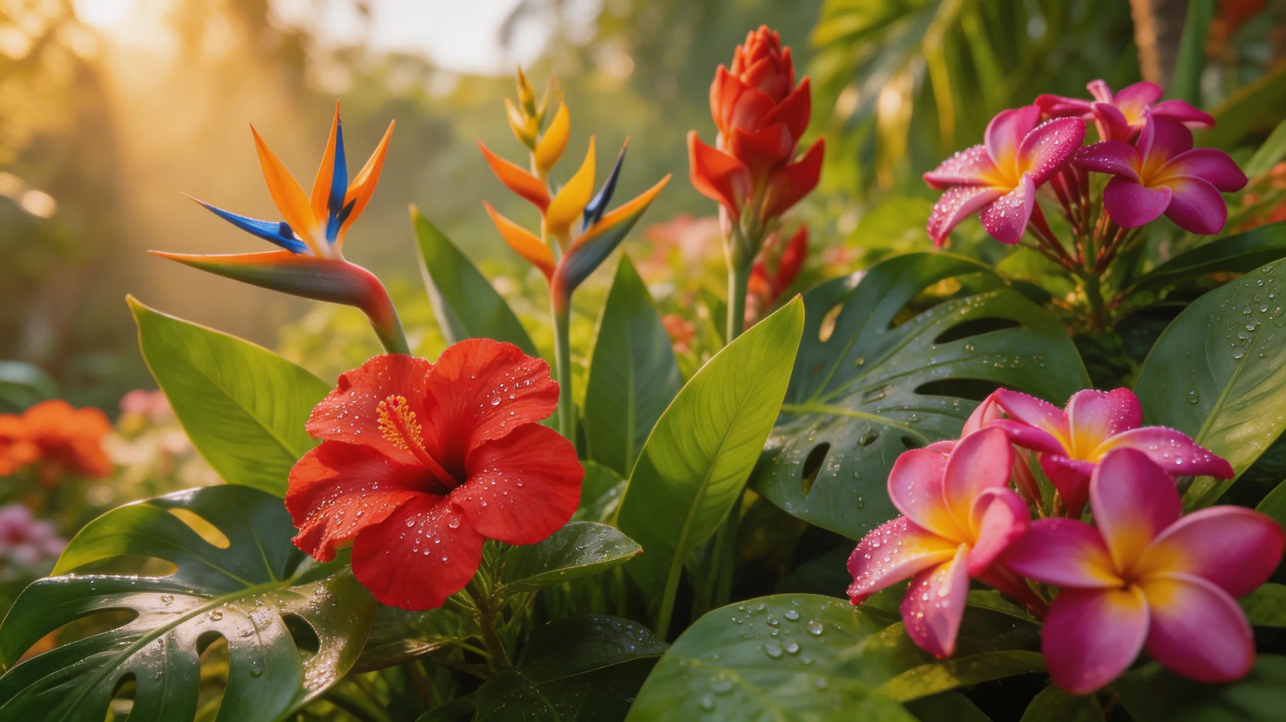 lush tropical bold flowergarden