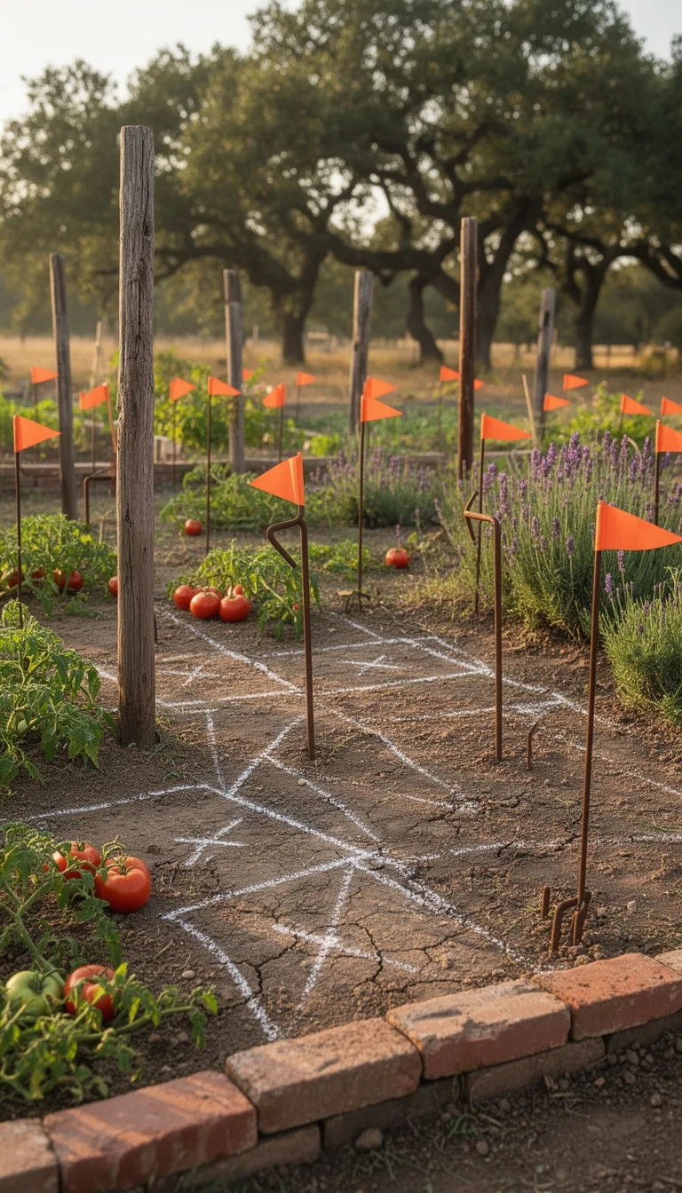 map garden using poles