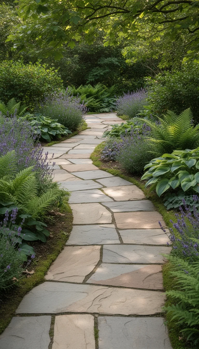 match flagstone to plantings