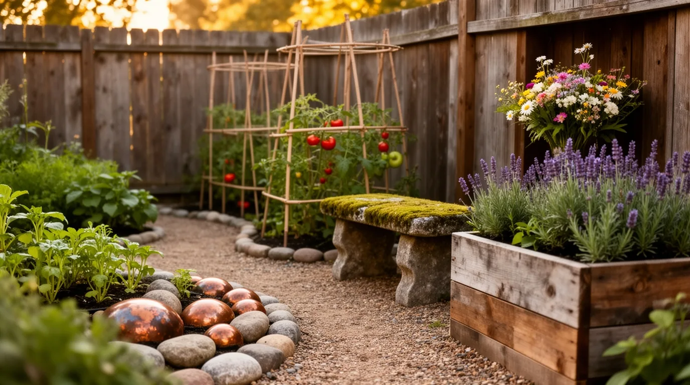 meandering rustic garden zones