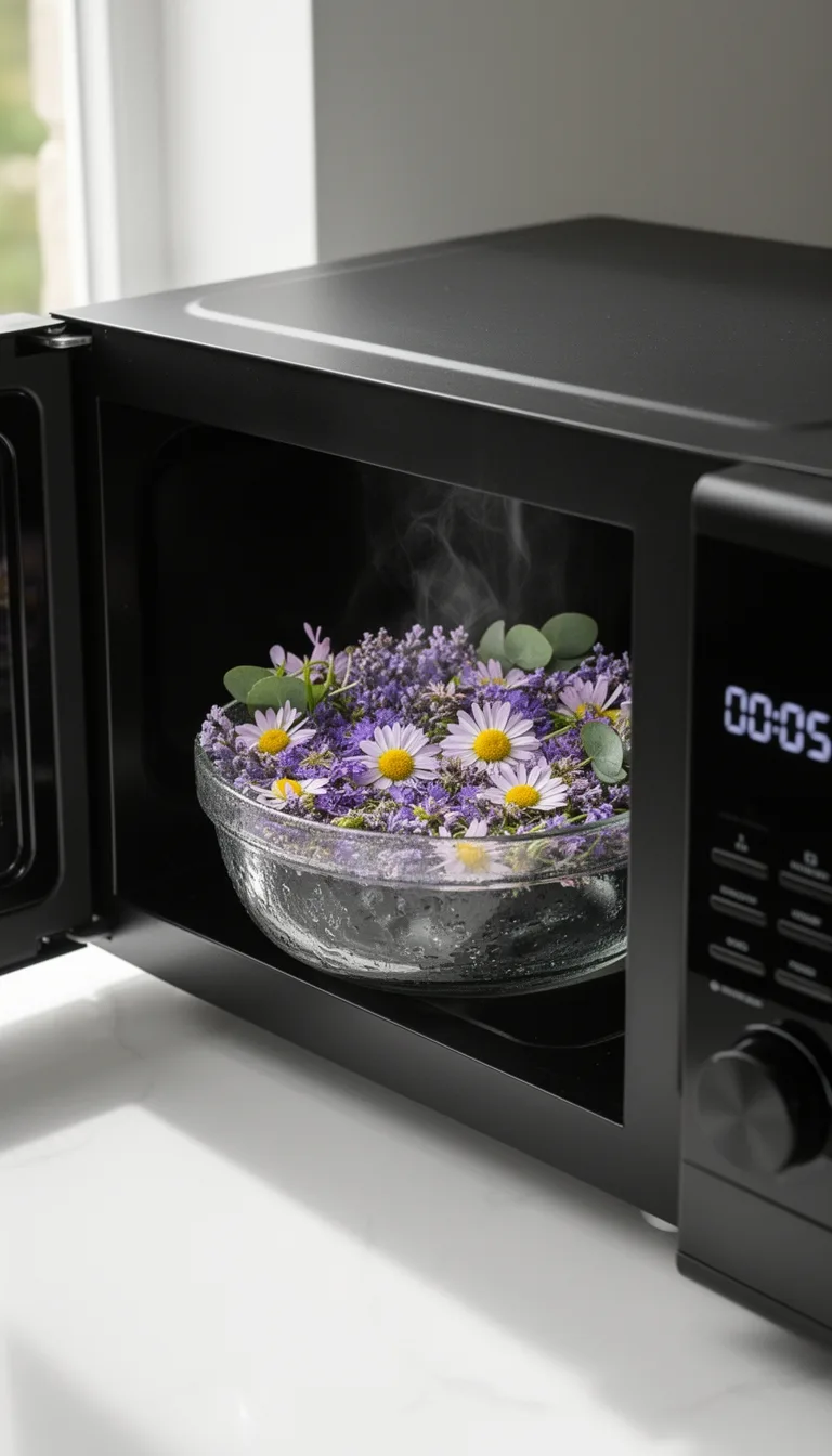 microwave rapid flower drying