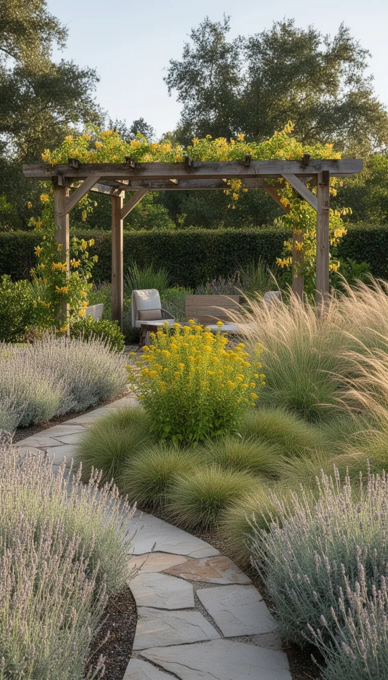 native drought tolerant grouped plantings