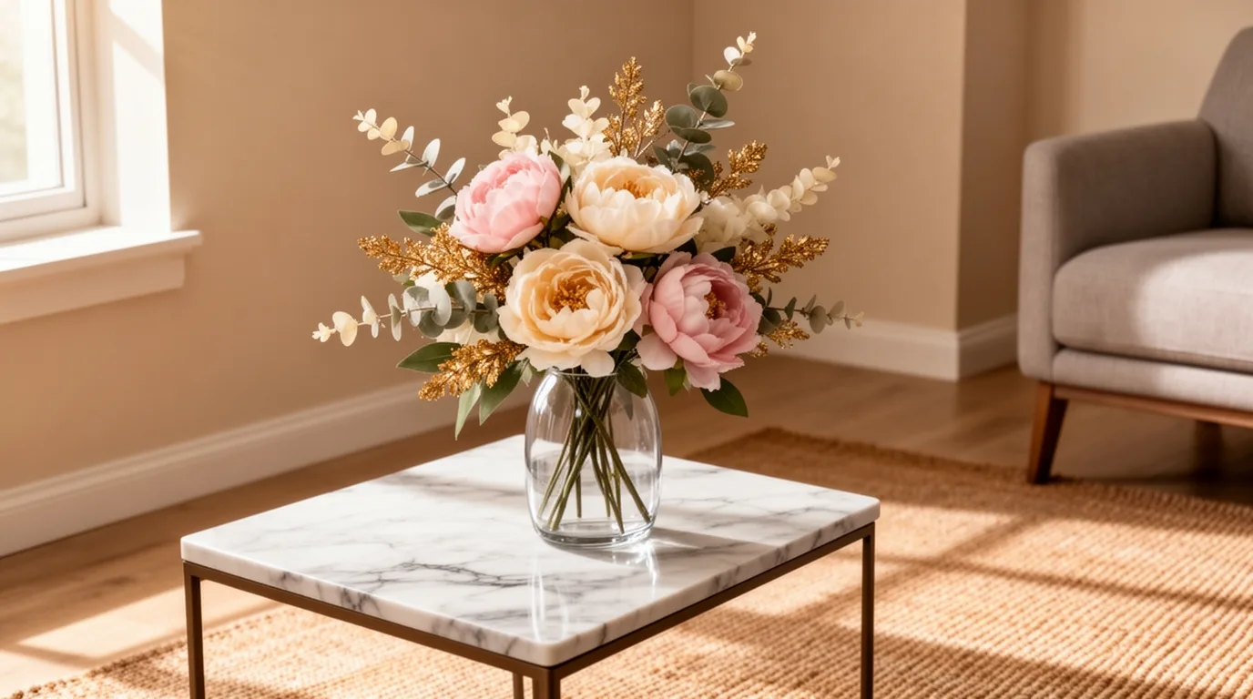 nature inspired balanced faux floral design