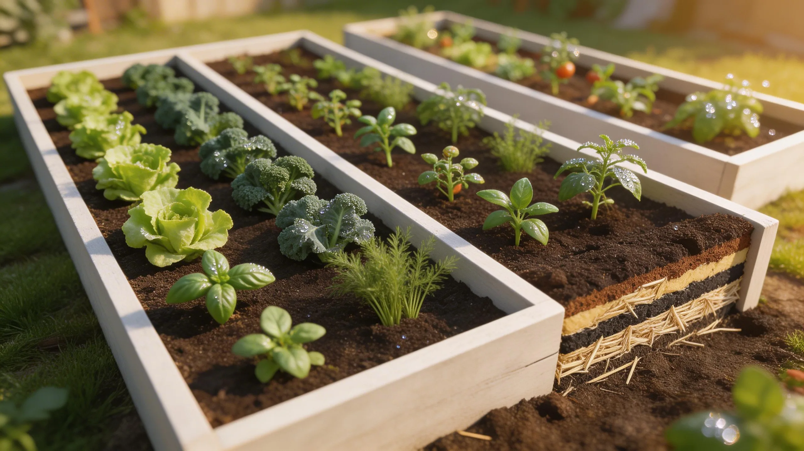 no dig layered compost bed