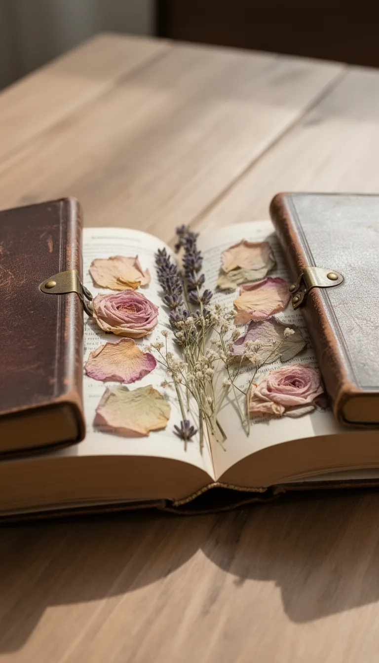 press flowers between books