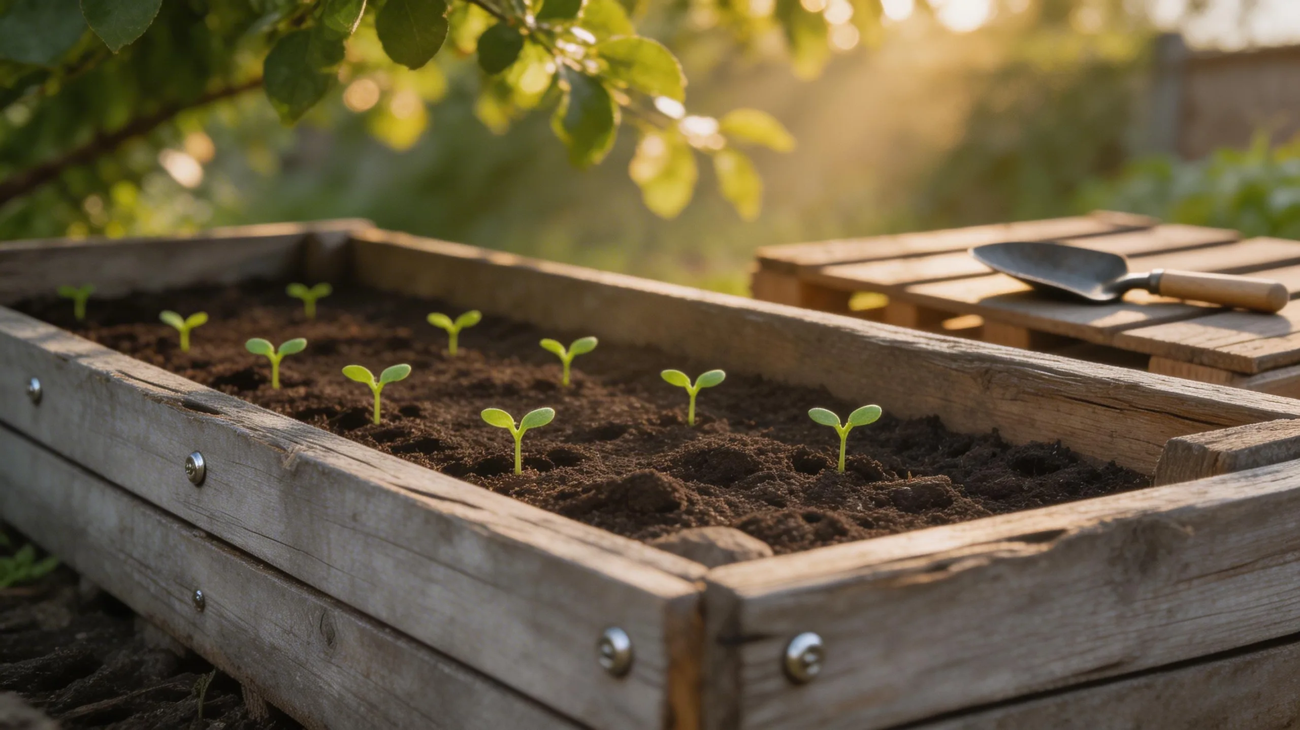 raised scrap wood garden bed