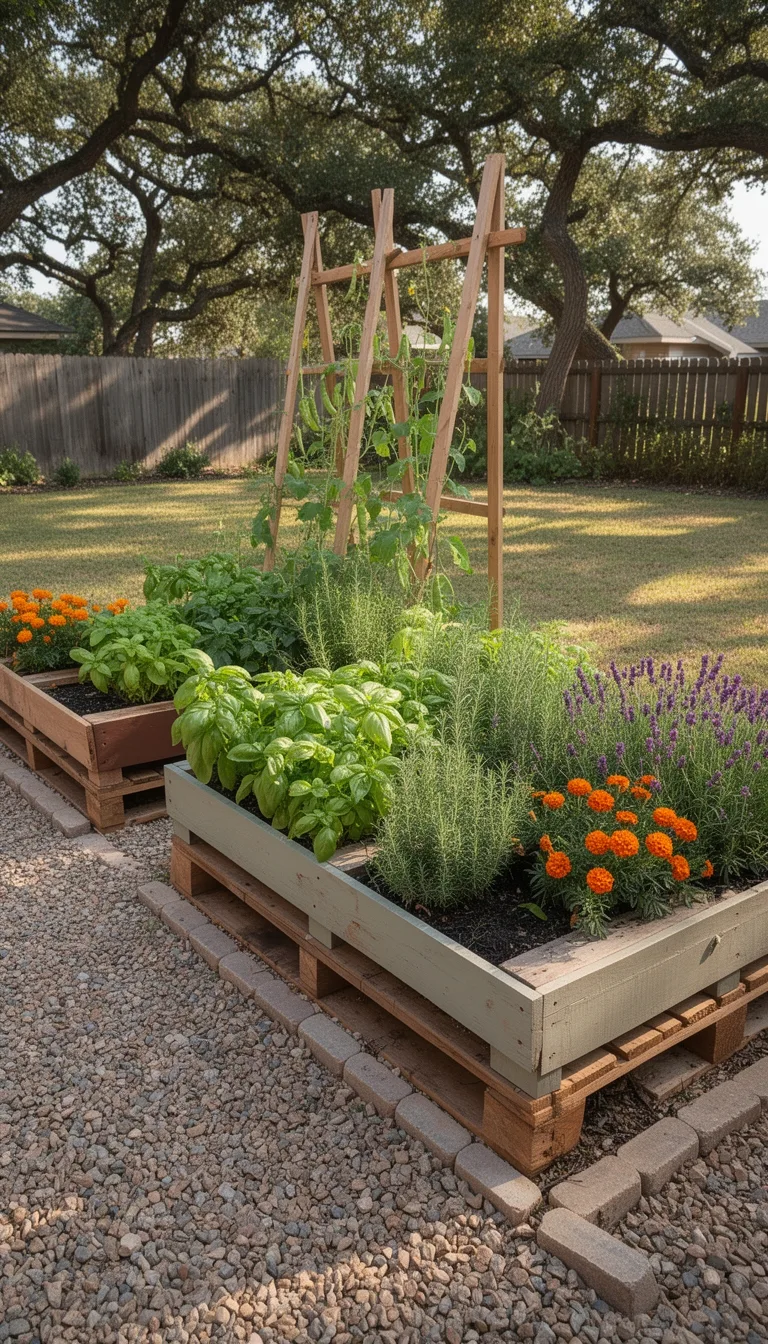 reclaimed pallet raised beds