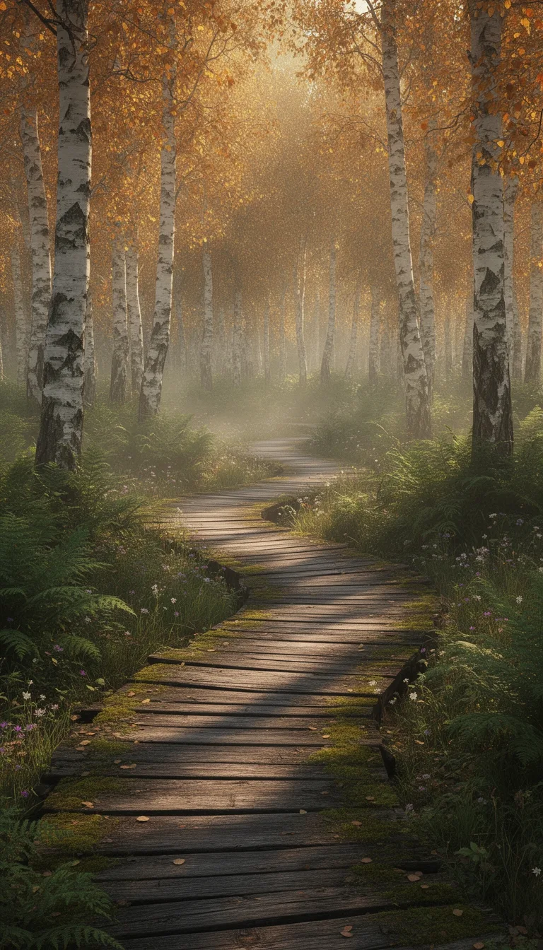 reclaimed wood woodland paths