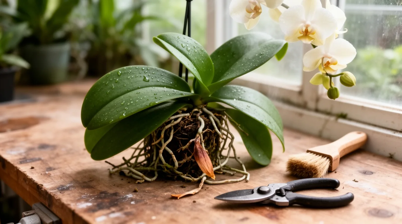 remove dead roots and leaves