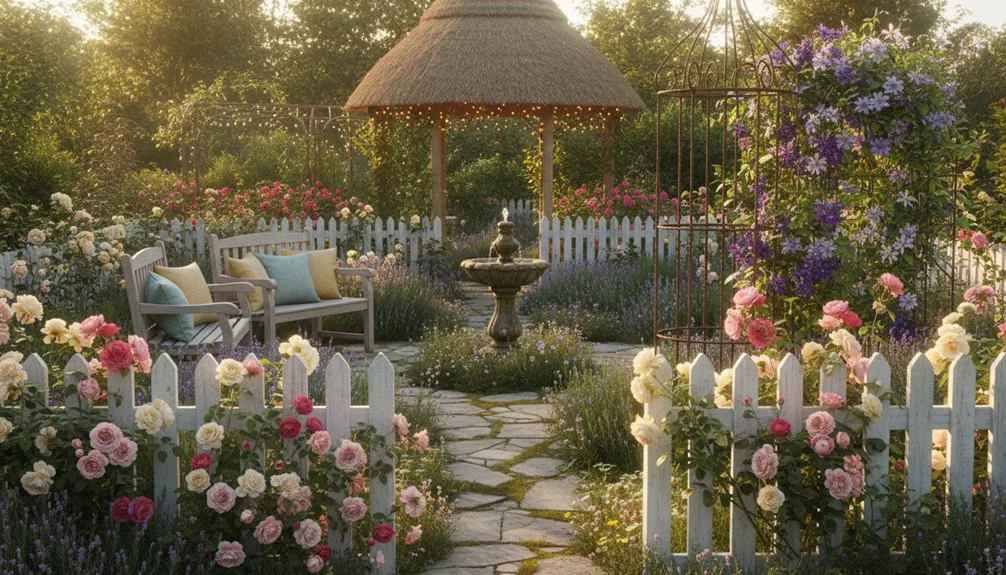 rustic cottage backyard garden