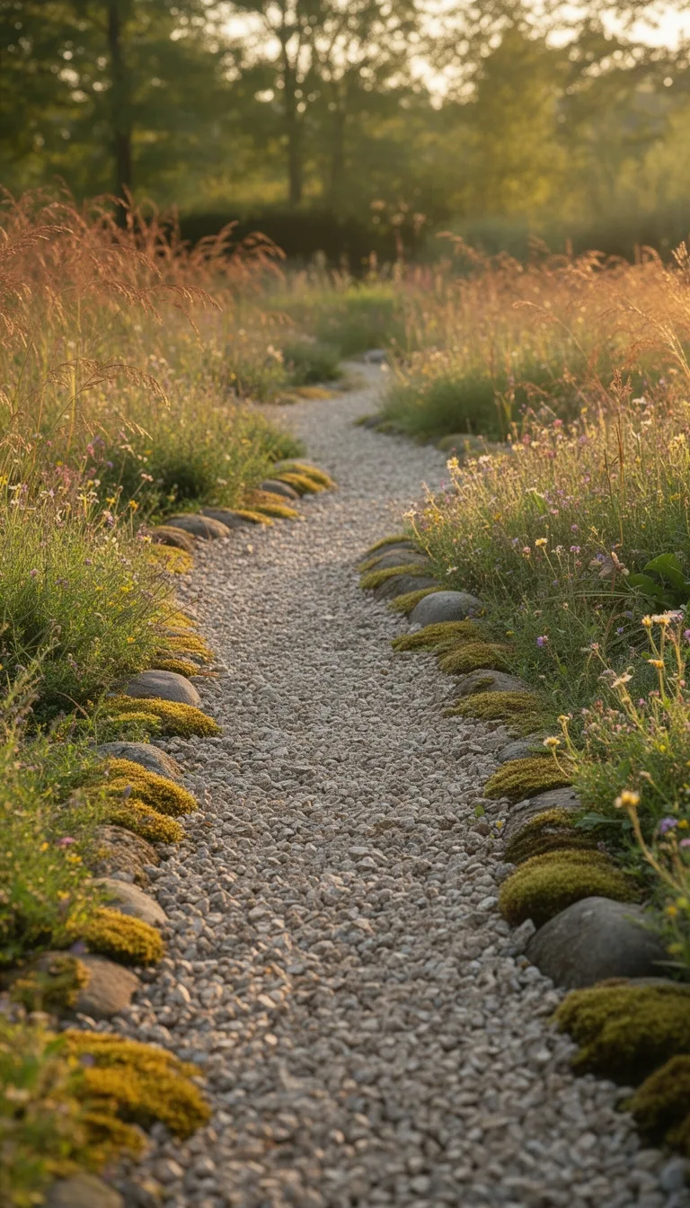 rustic gravel garden path