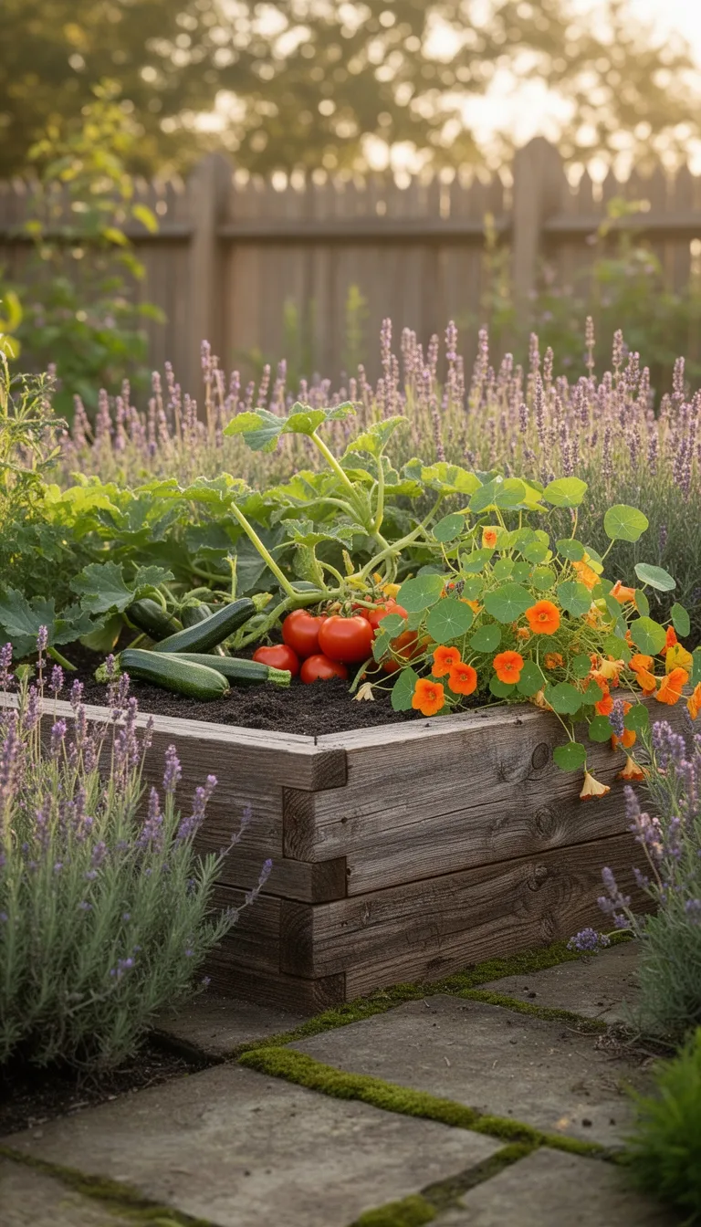 rustic raised garden design