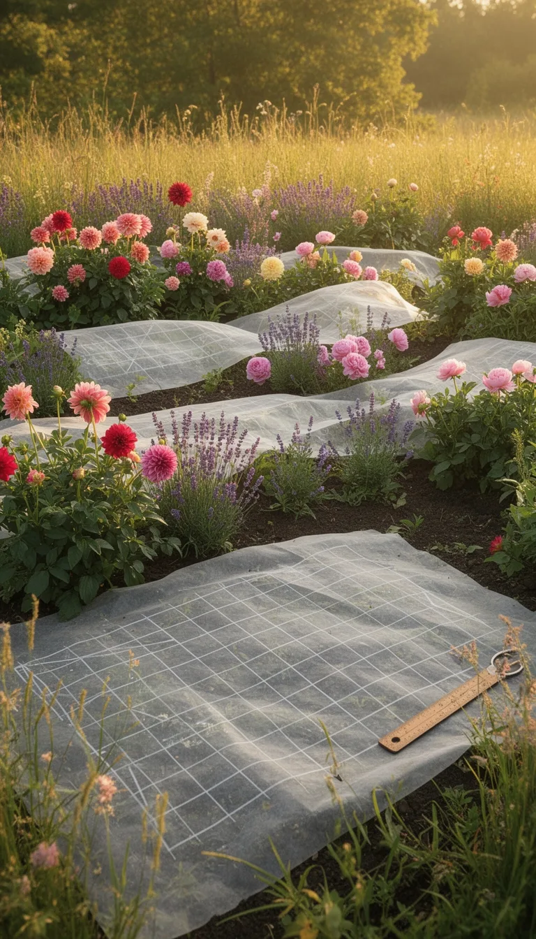 scaled garden bed layout