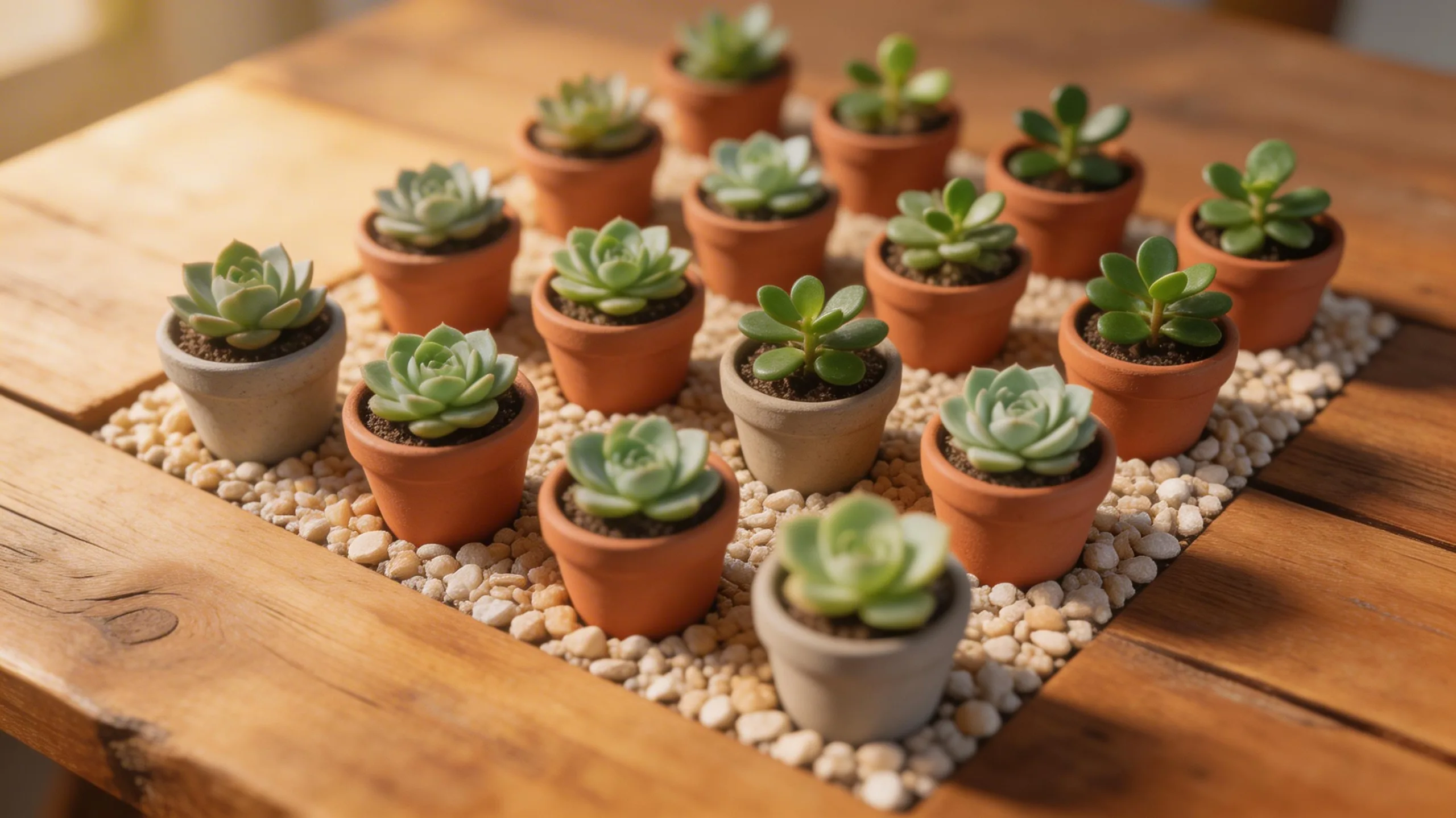 sculptural drought tolerant tabletop garden