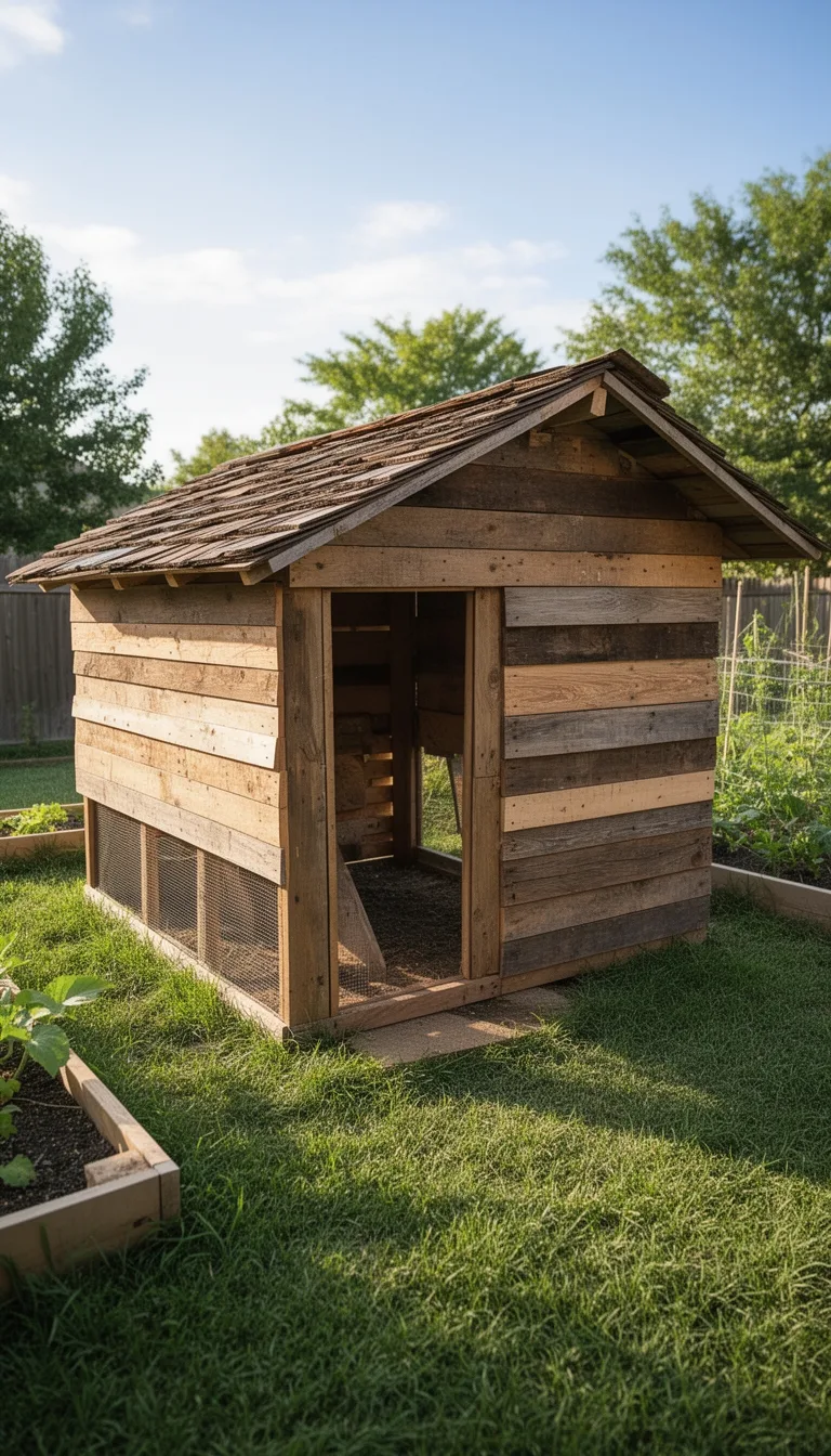 sealed reclaimed siding pallet coop