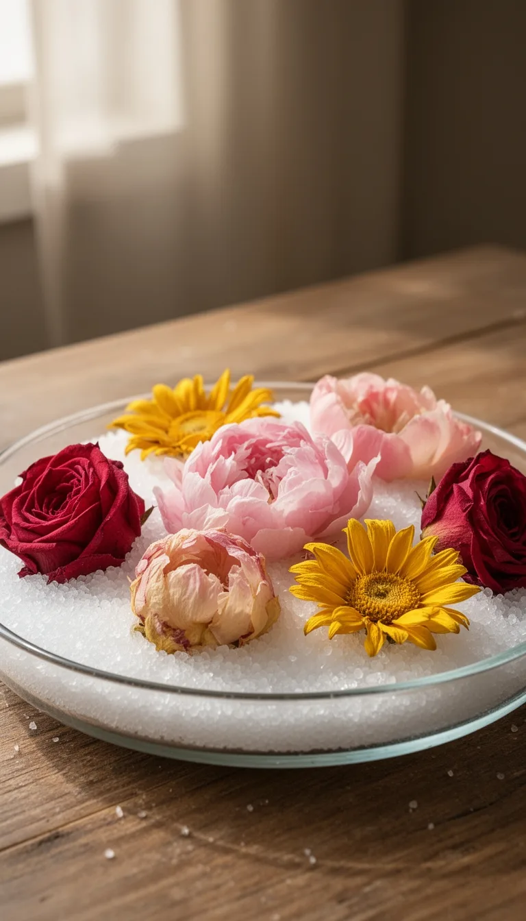 silica gel sealed flower drying