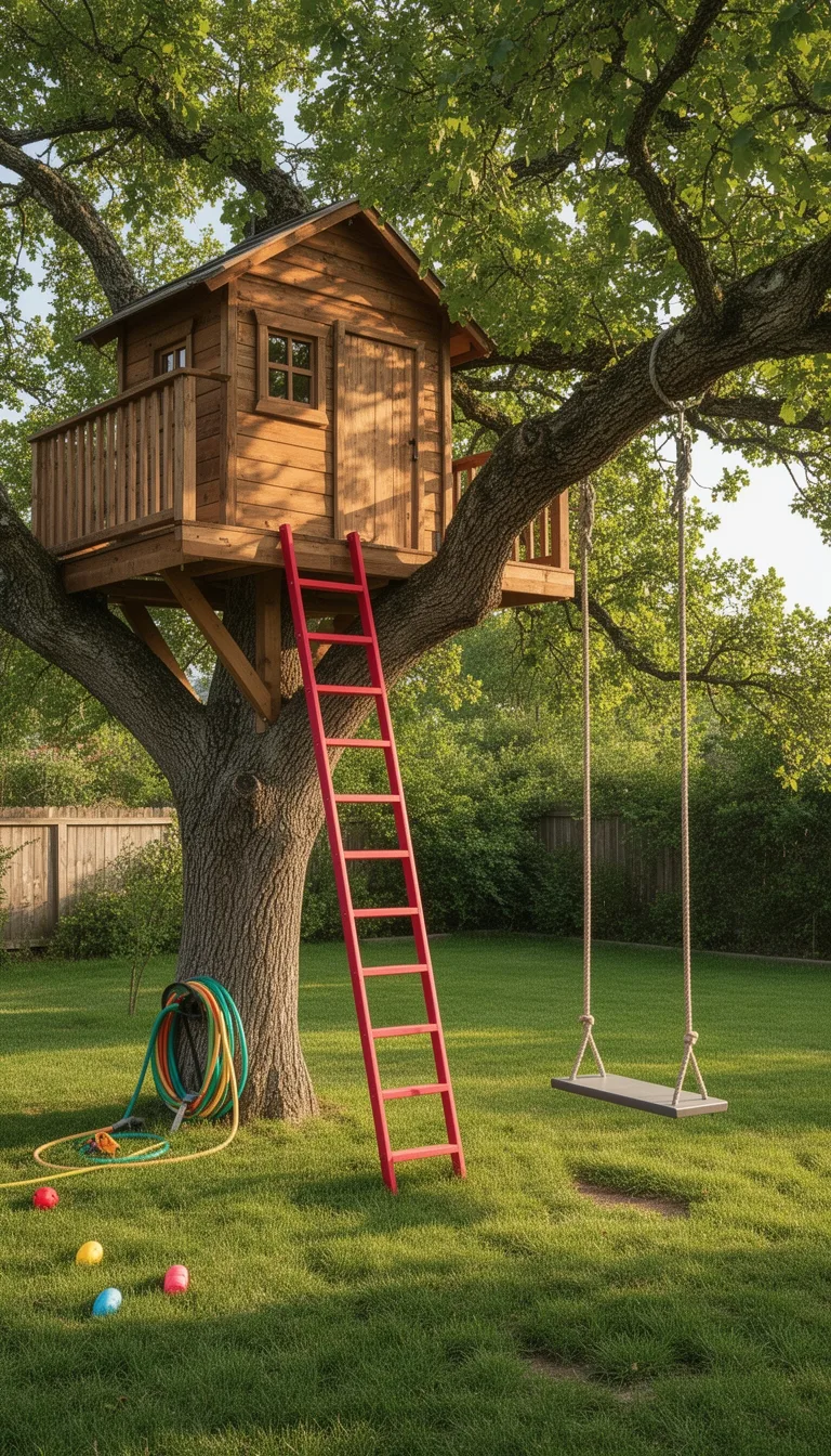 simple backyard treehouse platform