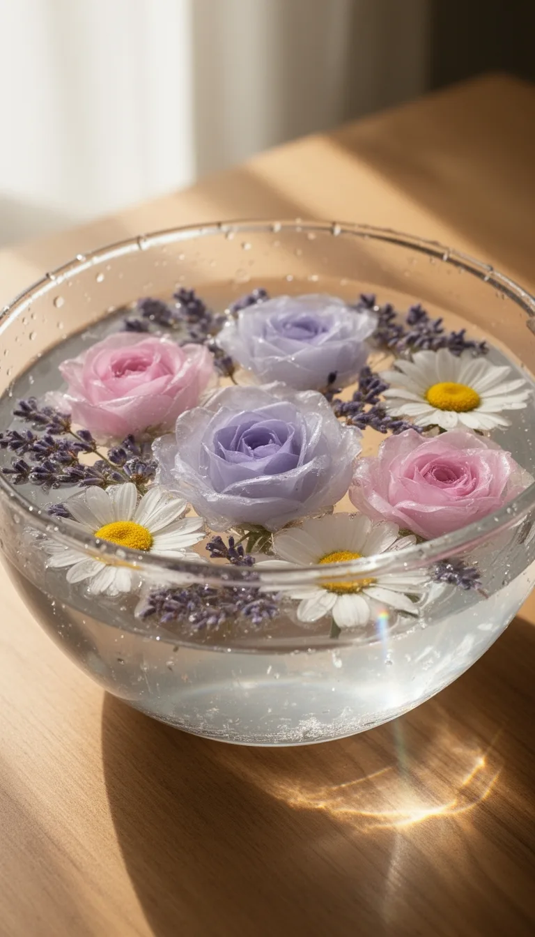 soak fresh blooms in glycerin