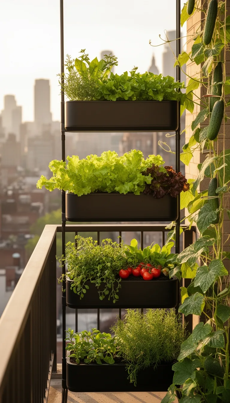 stacked vertical garden system
