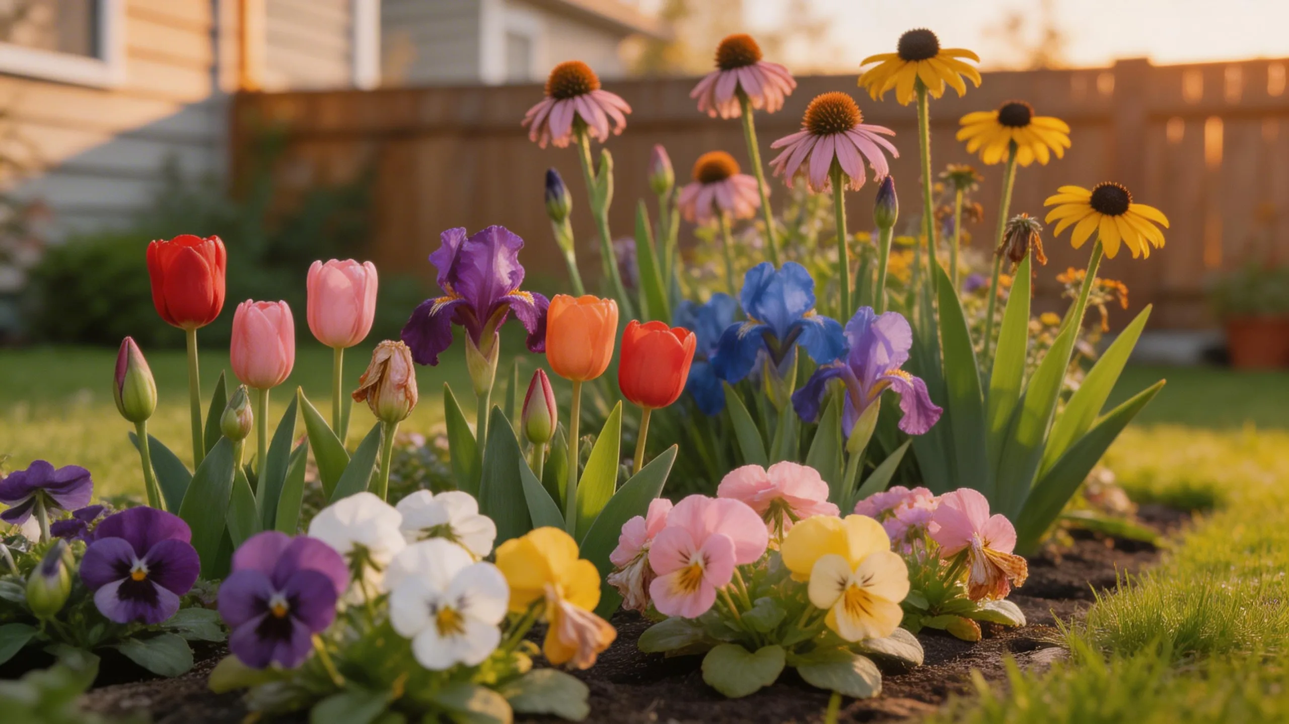 staggered blooms for continuous color