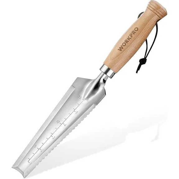 stainless steel garden trowel